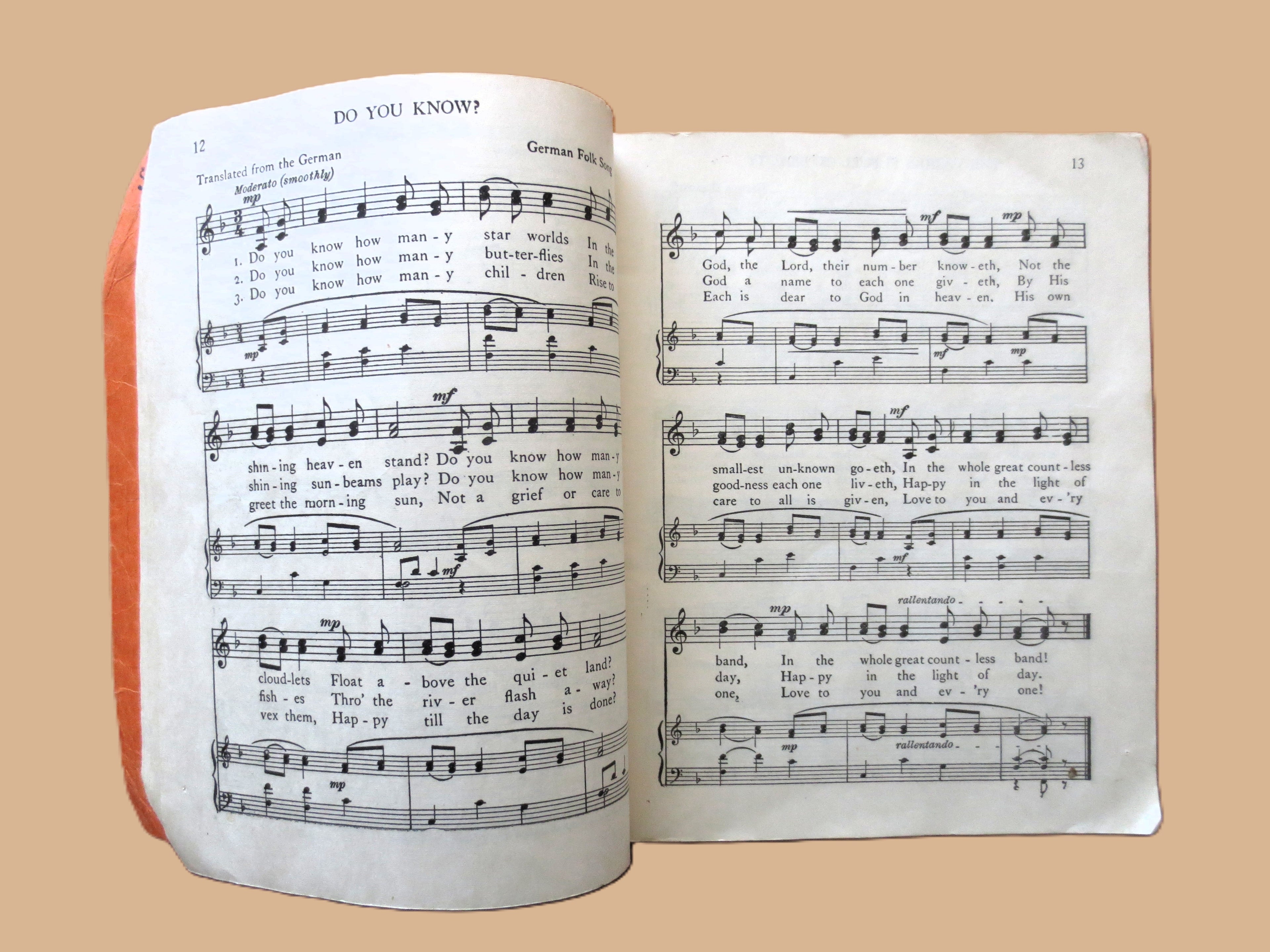 The HIGH ROAD of SONG, Book Two, Sheet Music Book, Songbook, Vintage 1921