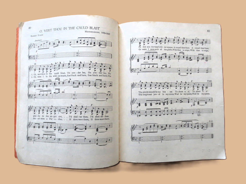 The HIGH ROAD of SONG, Book Two, Sheet Music Book, Songbook, Vintage 1921