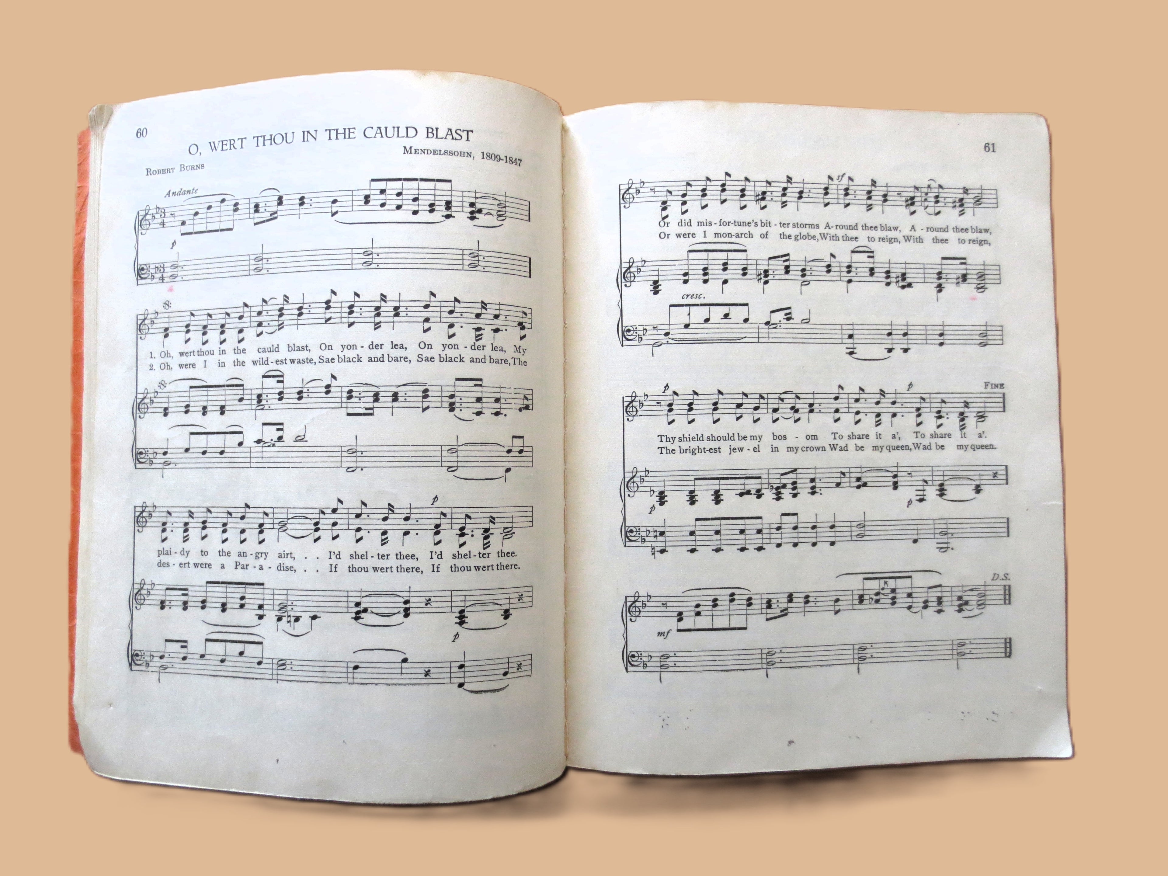 The HIGH ROAD of SONG, Book Two, Sheet Music Book, Songbook, Vintage 1921