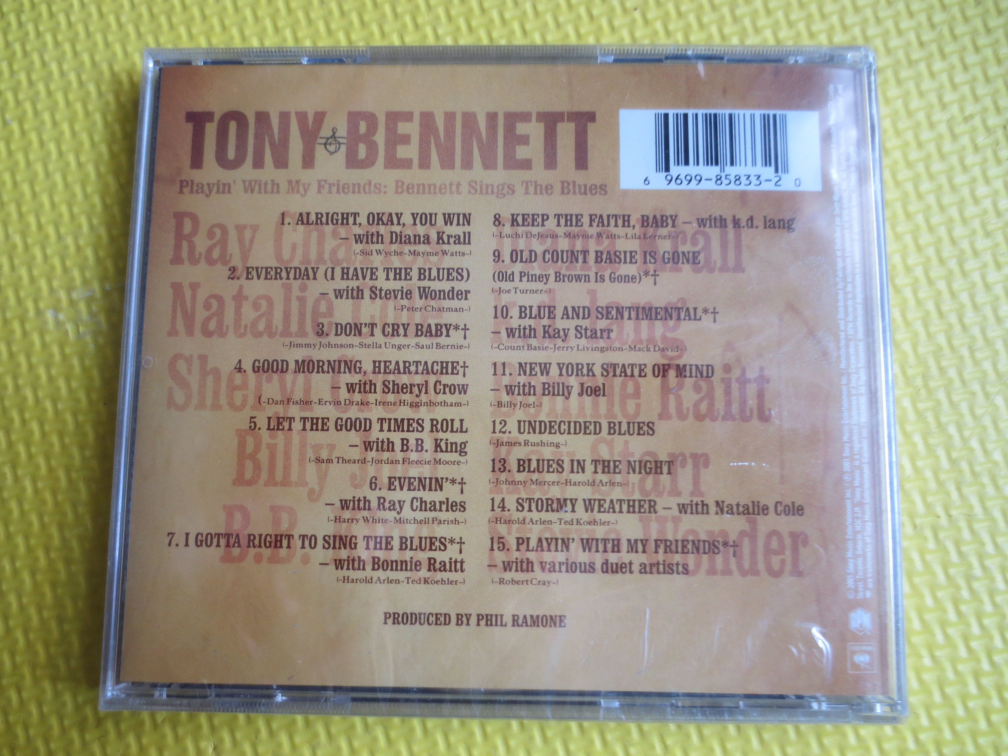 Tony Bennett – Playin' With My Friends: Bennett Sings the Blues (2001) CD — Factory Sealed