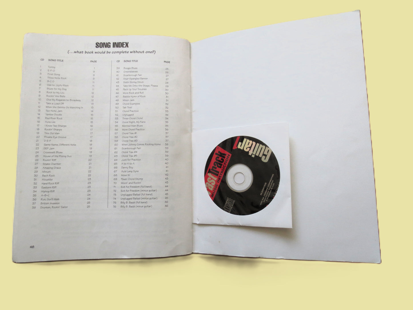 GUITAR INSTRUCTION, Sheet Music Book, CD Included, 1997