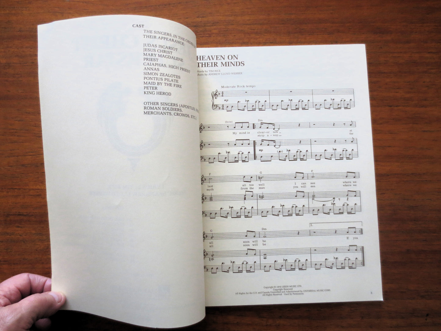 JESUS CHRIST SUPERSTAR, Sheet Music Book, 1970 Songbook