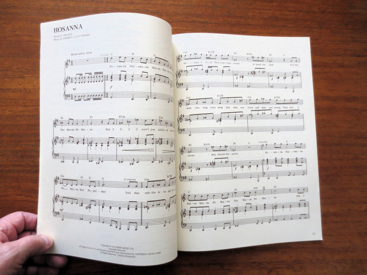 JESUS CHRIST SUPERSTAR, Sheet Music Book, 1970 Songbook