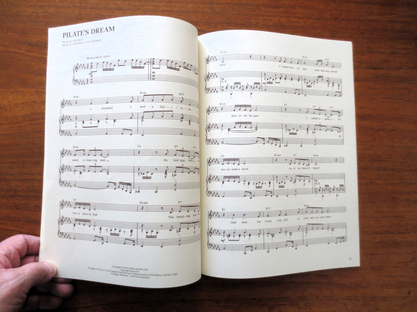 JESUS CHRIST SUPERSTAR, Sheet Music Book, 1970 Songbook