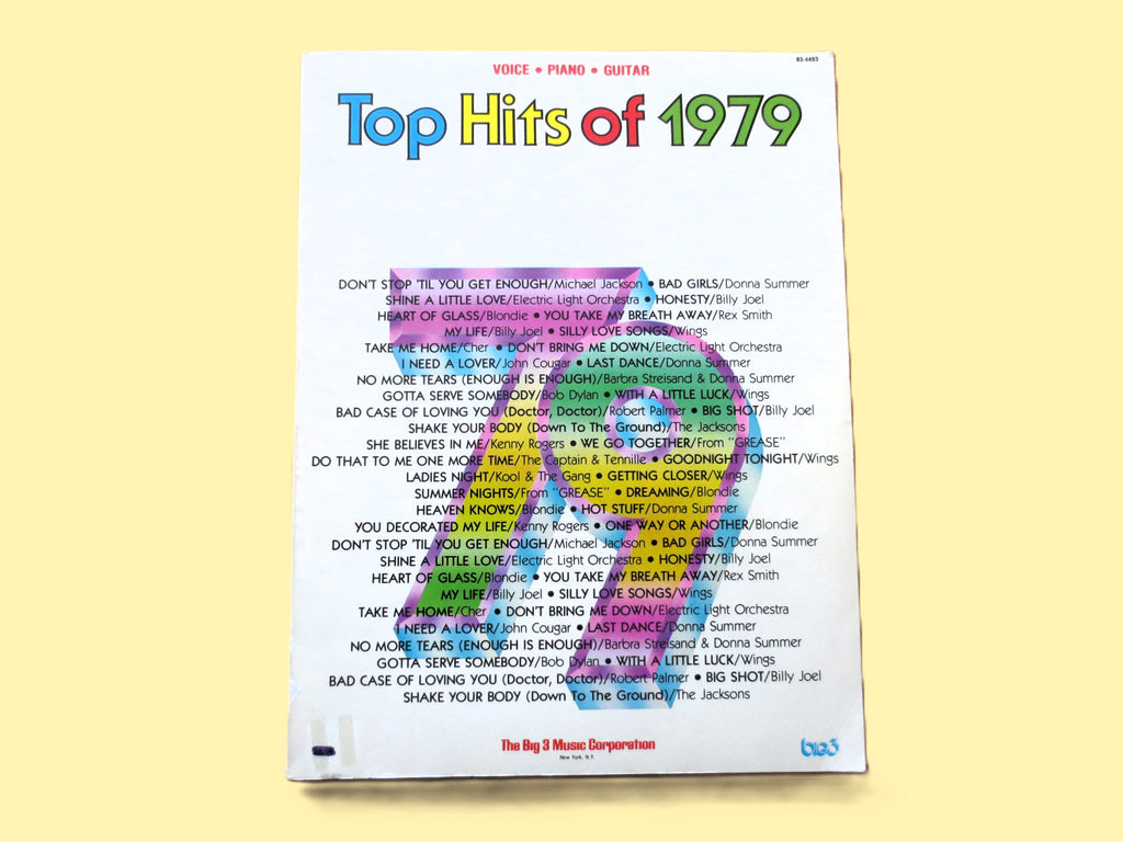 Top Hits of 1979 – Sheet Music Songbook (Piano/Vocal/Chords)