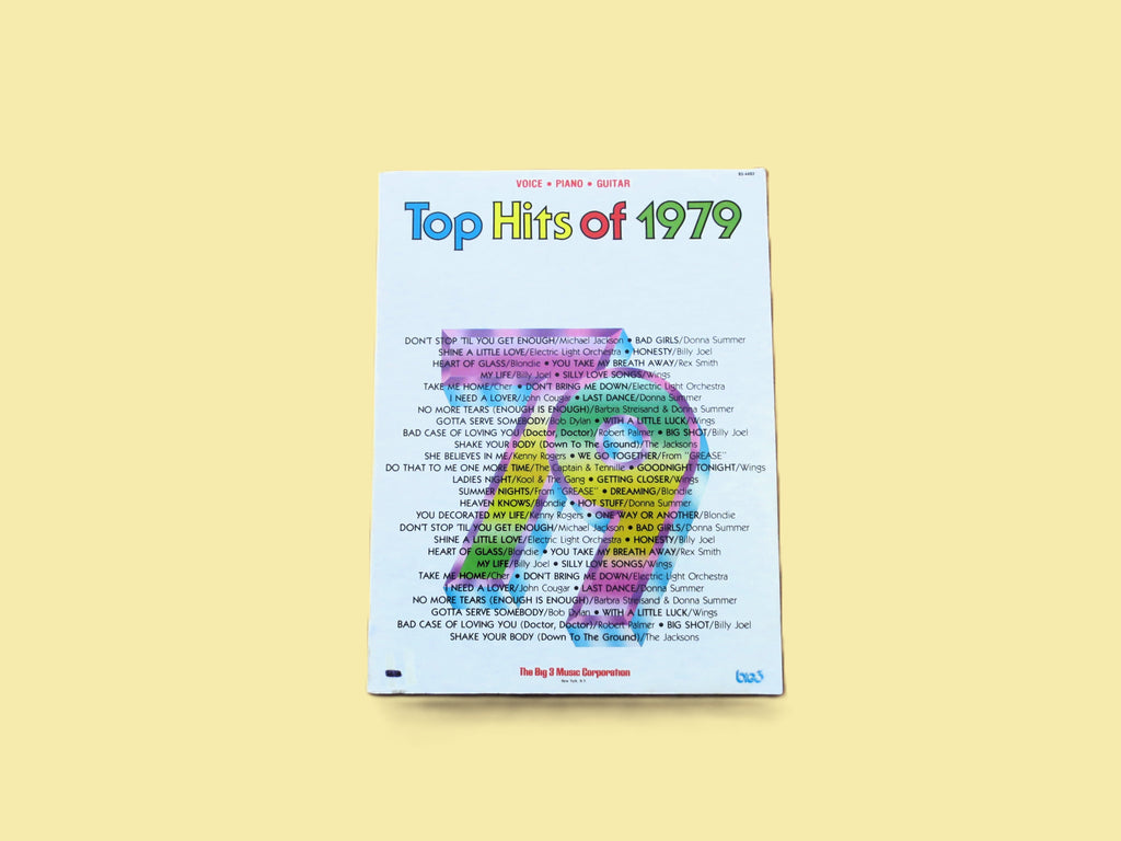 Top Hits of 1979 – Sheet Music Songbook (Piano/Vocal/Chords)