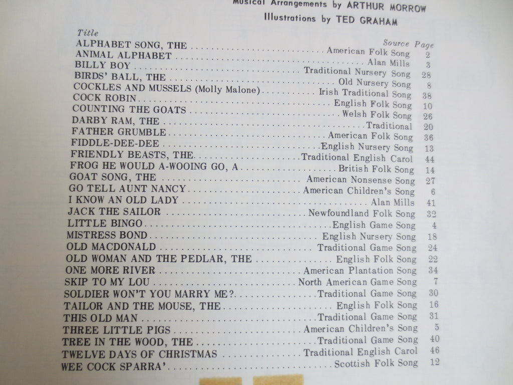 Folk Songs for Young Folk – Sheet Music Book (1957)