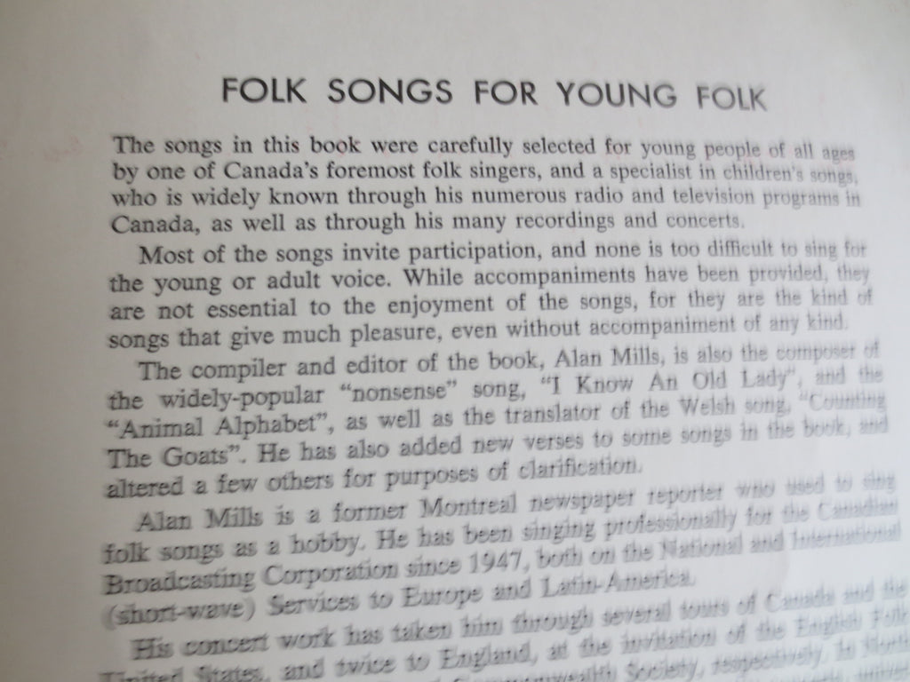 Folk Songs for Young Folk – Sheet Music Book (1957)