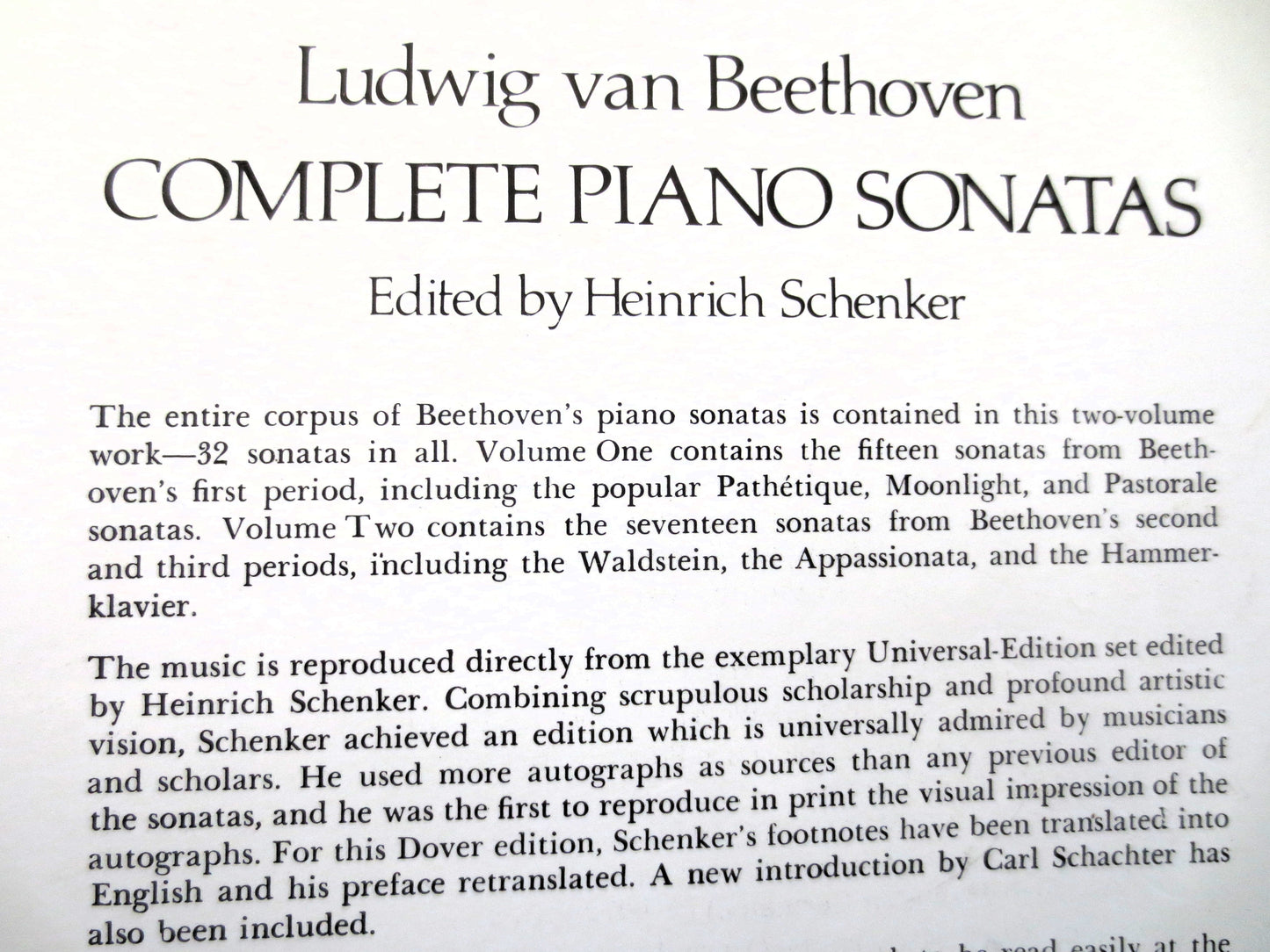 LUDWIG VAN BEETHOVEN, Complete Piano Sonatas, Sheet Music Book, Songbook