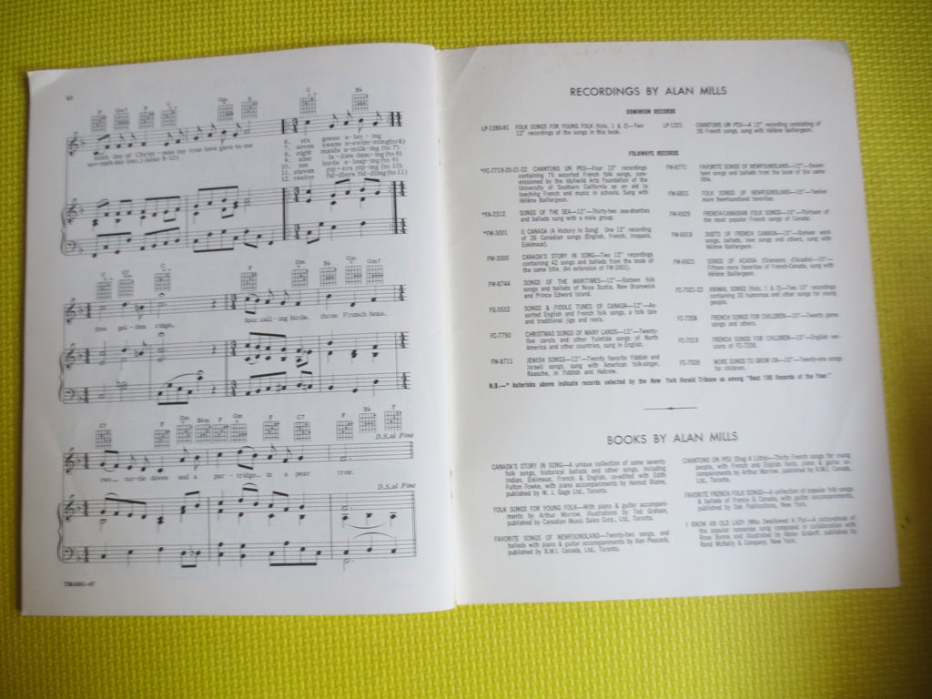 Folk Songs for Young Folk – Sheet Music Book (1957)
