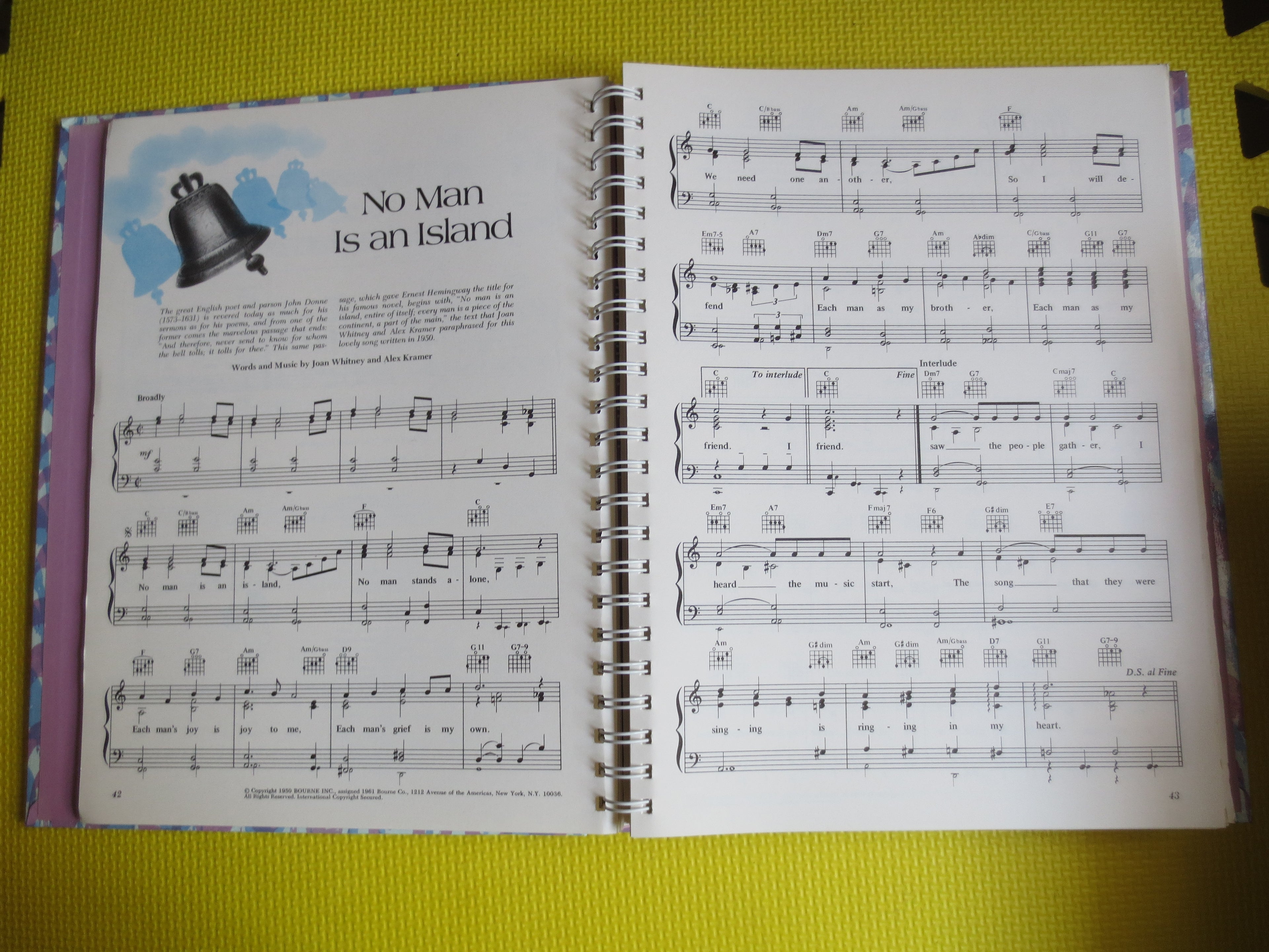 Reader’s Digest – Family Songbook of Faith and Joy Sheet Music Book (1975)