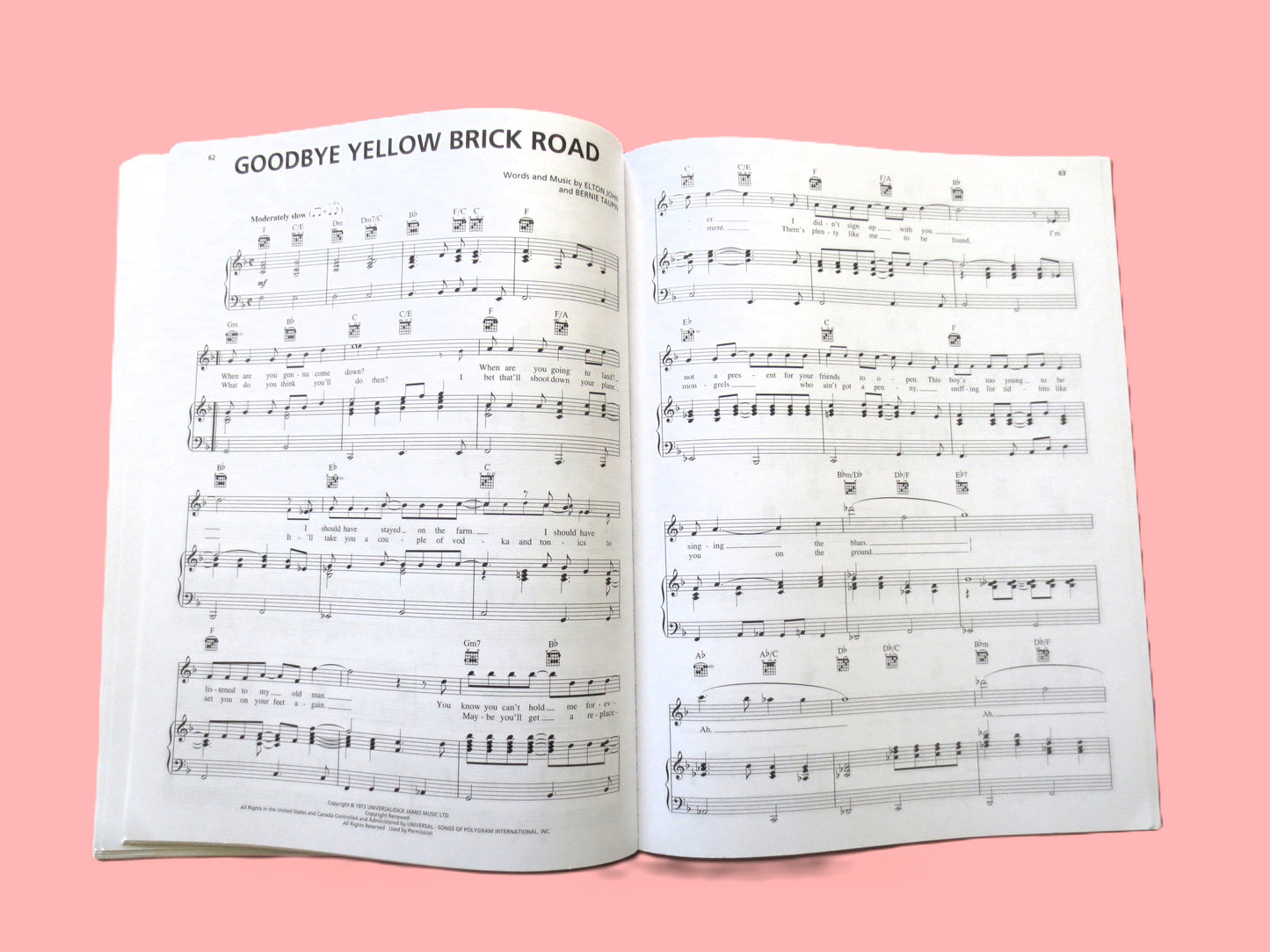ELTON JOHN, Greatest Hits, 2nd Edition, Sheet Music Book, Songbook