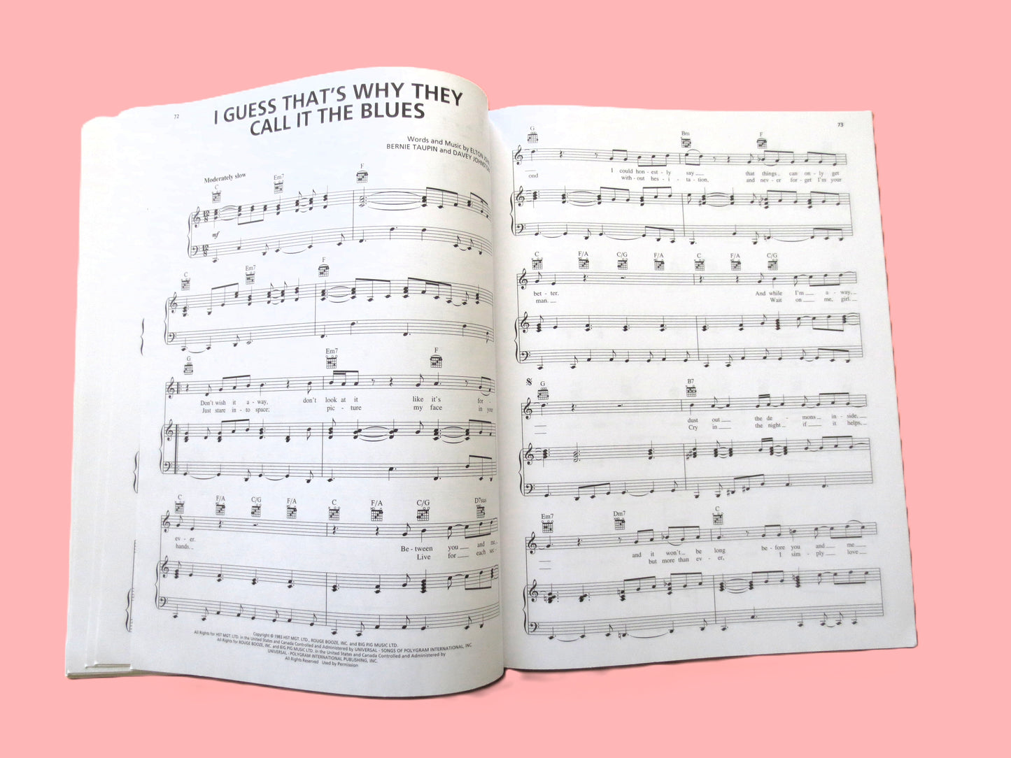 ELTON JOHN, Greatest Hits, 2nd Edition, Sheet Music Book, Songbook