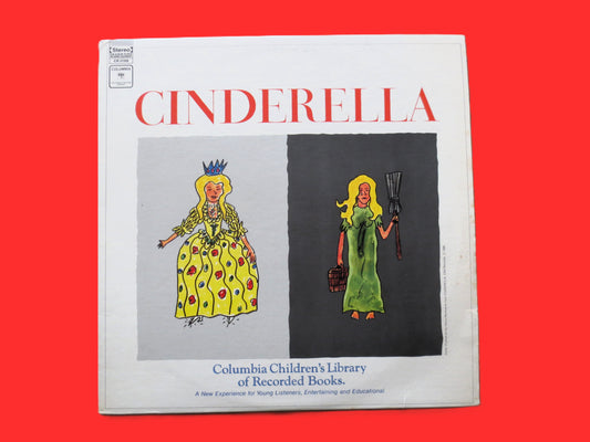 CINDERELLA, Columbia Children's Records, Vintage Album, 1967 Record, Vinyl Lp