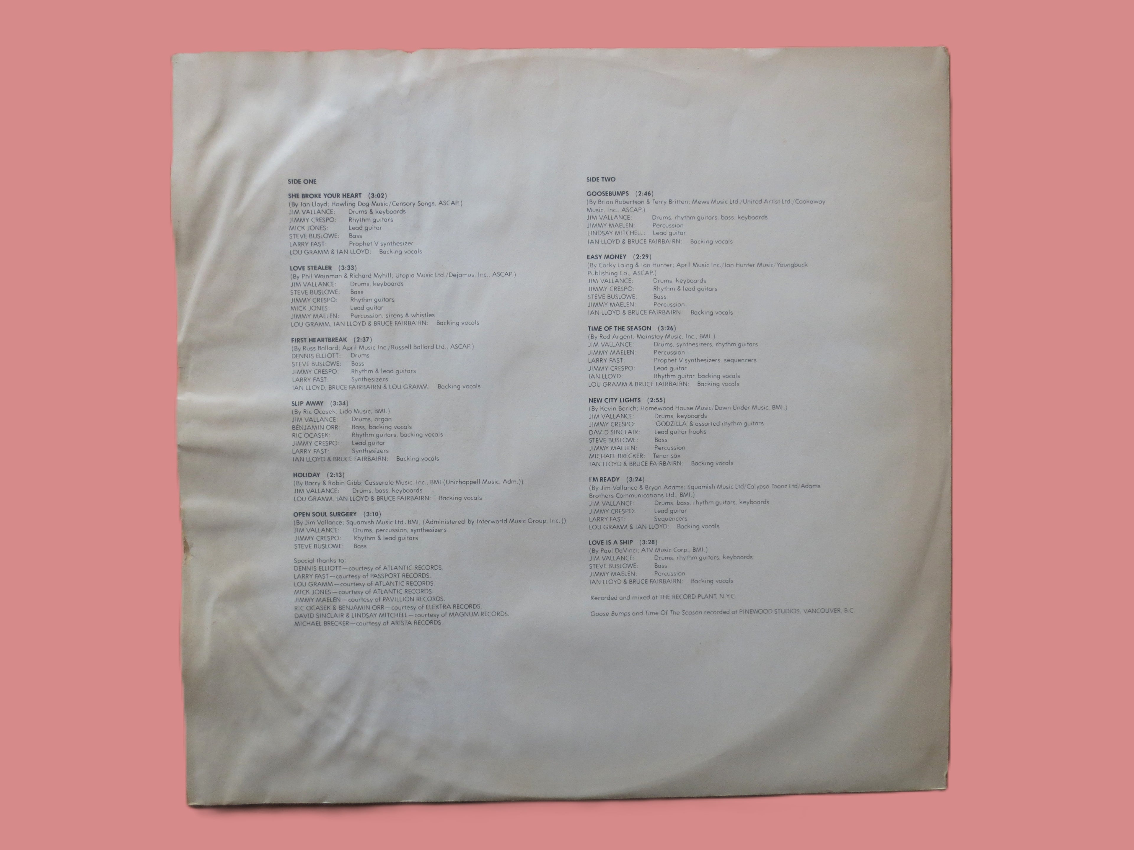 Ian Lloyd – Goose Bumps (1979) Vinyl LP