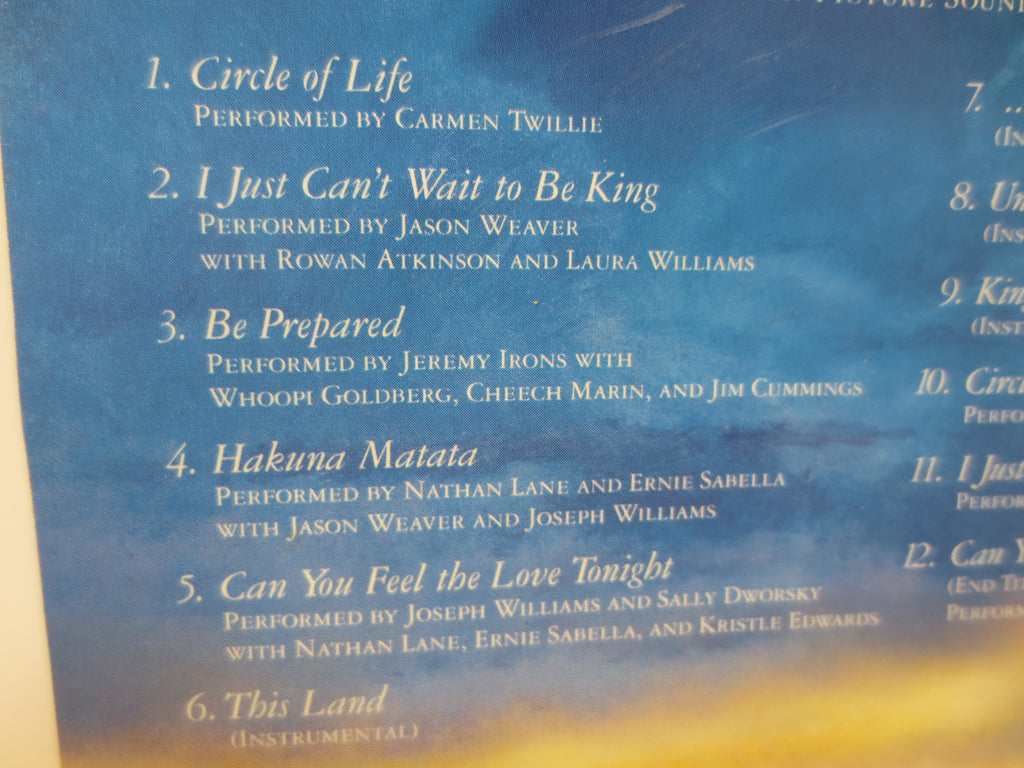 LION KING, Movie SOUNDTRACK, Walt Disney, 1994 Compact Disc, Vintage Cd