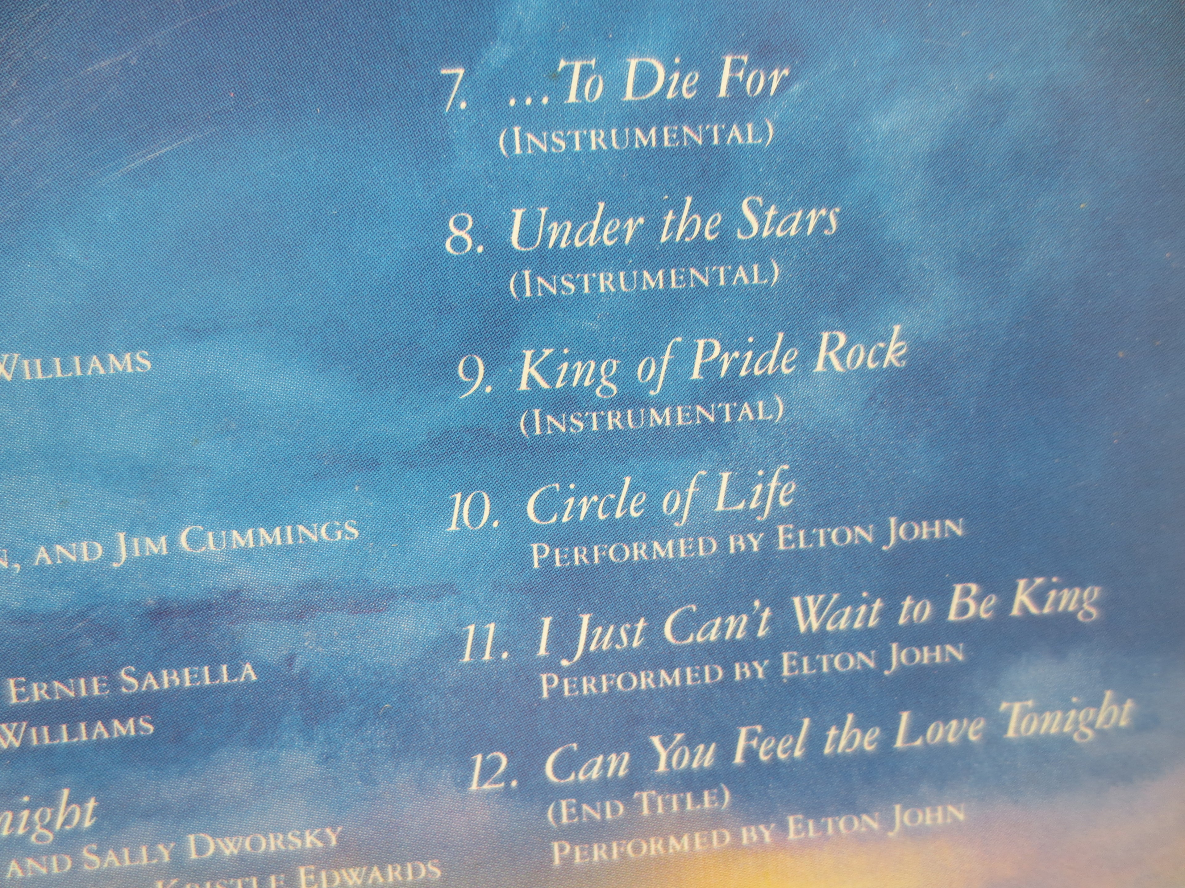 LION KING, Movie SOUNDTRACK, Walt Disney, 1994 Compact Disc, Vintage Cd