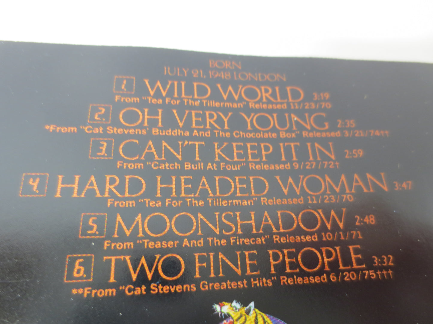 CAT STEVENS, GREATEST Hits, Cat Stevens Cd, Cat Stevens Album, Cat Stevens Songs, Cat Stevens Music, Cds, 1998 Compact Discs