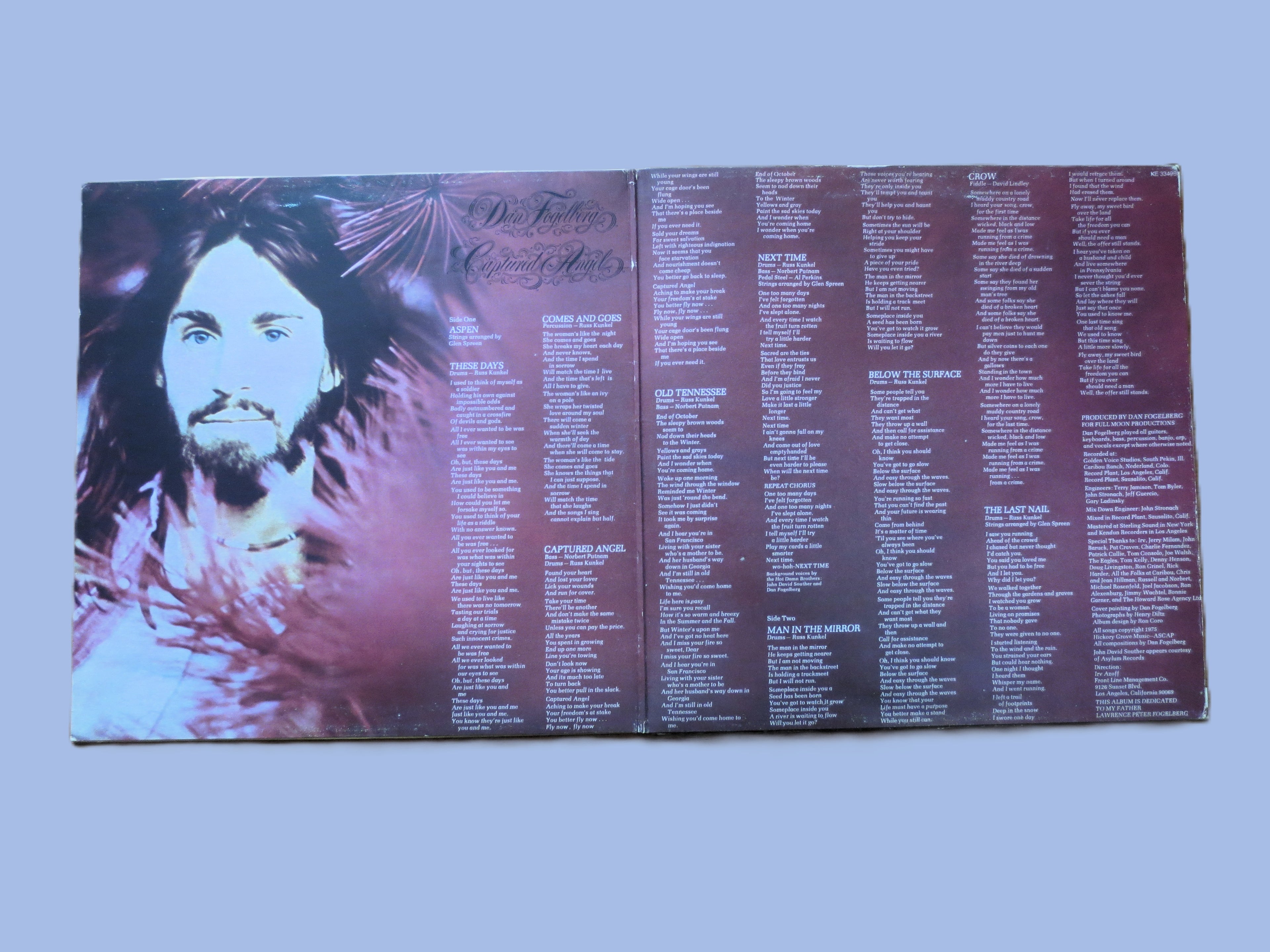 DAN FOGELBERG, Captured Angel, Vintage Album, 1975 Record, Vinyl Lp