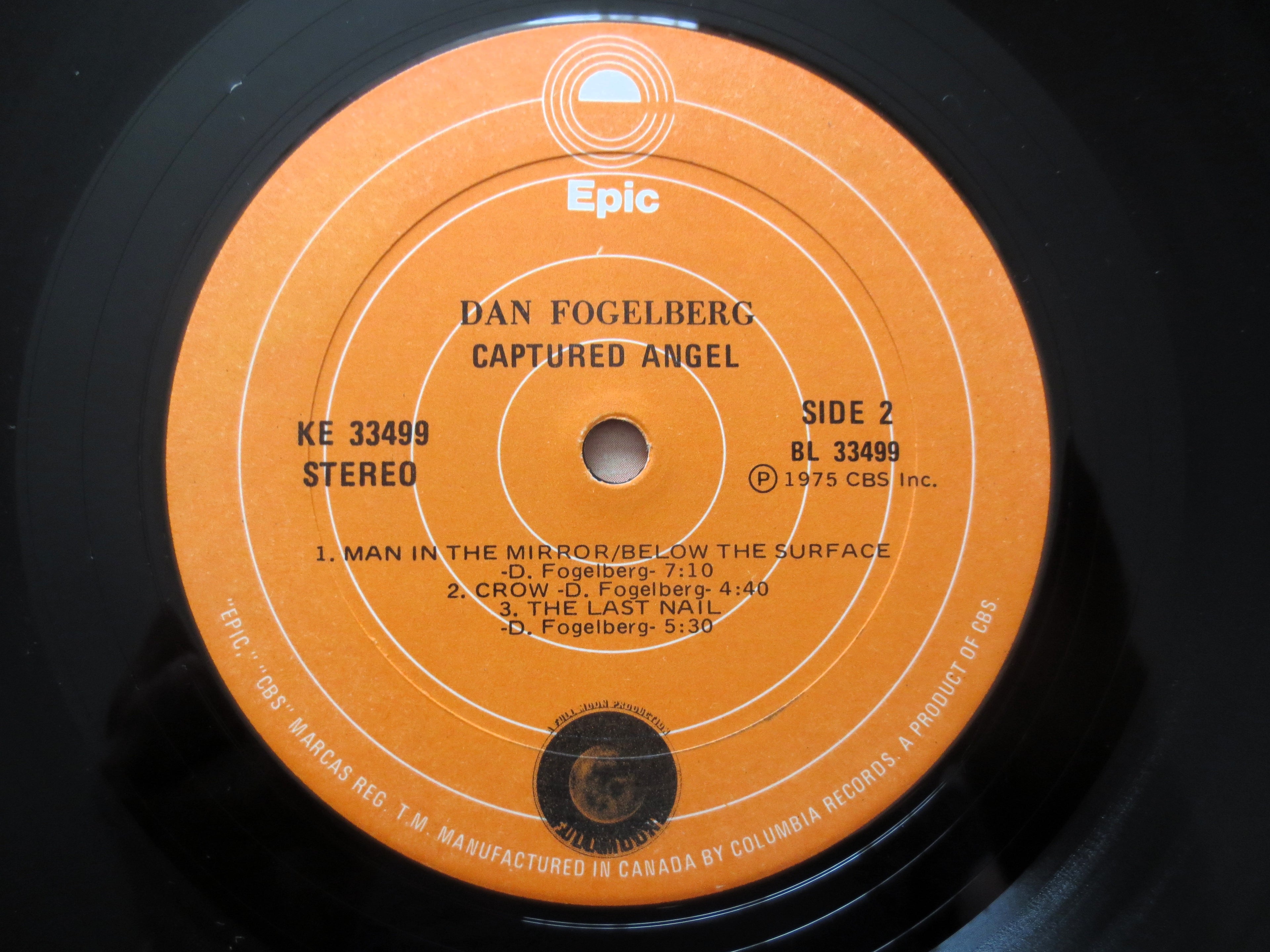 DAN FOGELBERG, Captured Angel, Vintage Album, 1975 Record, Vinyl Lp