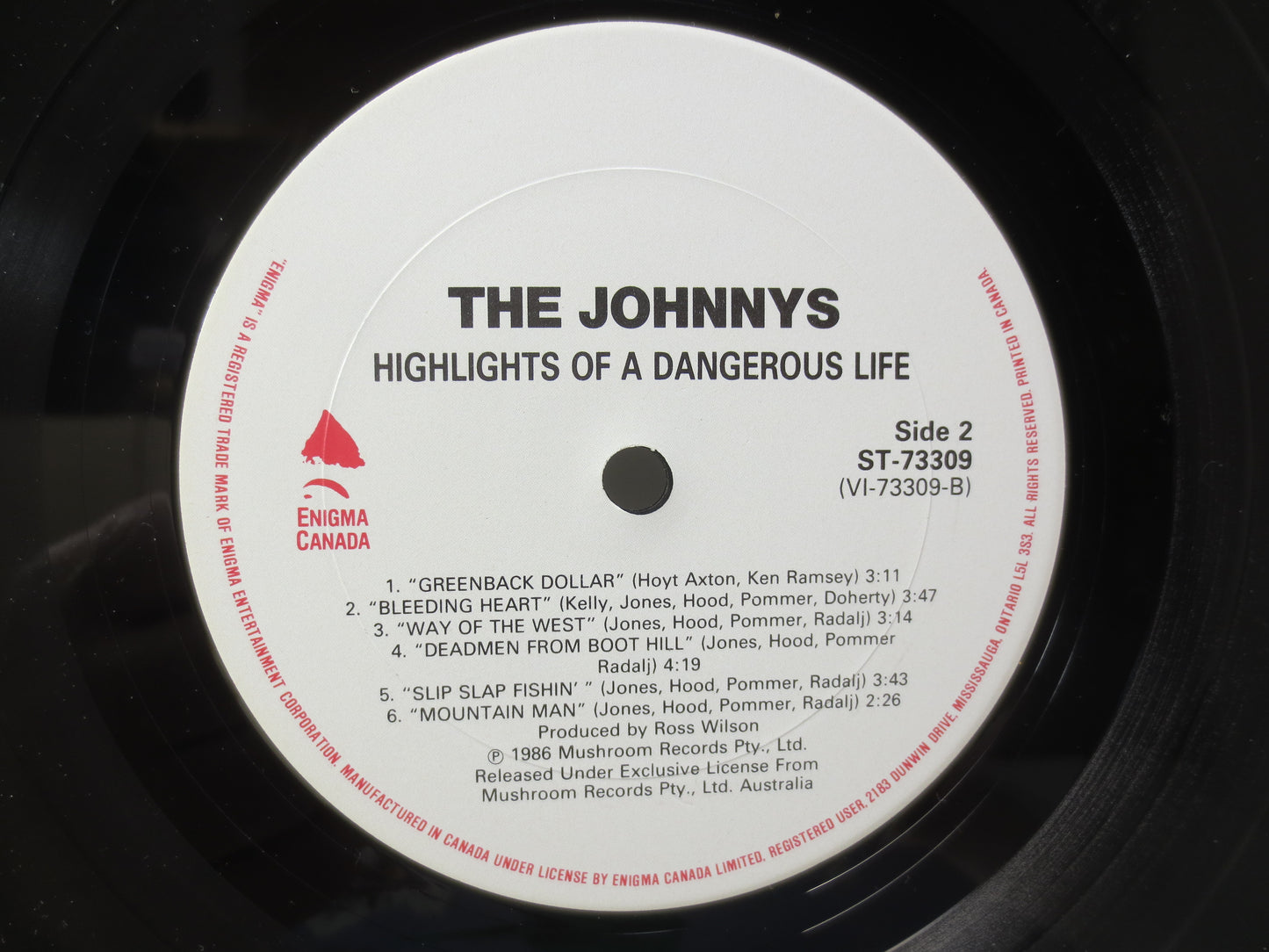 The JOHNNYS, Highlights of a DANGEROUS LIFE, Vintage Vinyl, Record Vinyl, Records, Vinyl Records, Punk Vinyl, 1986 Records