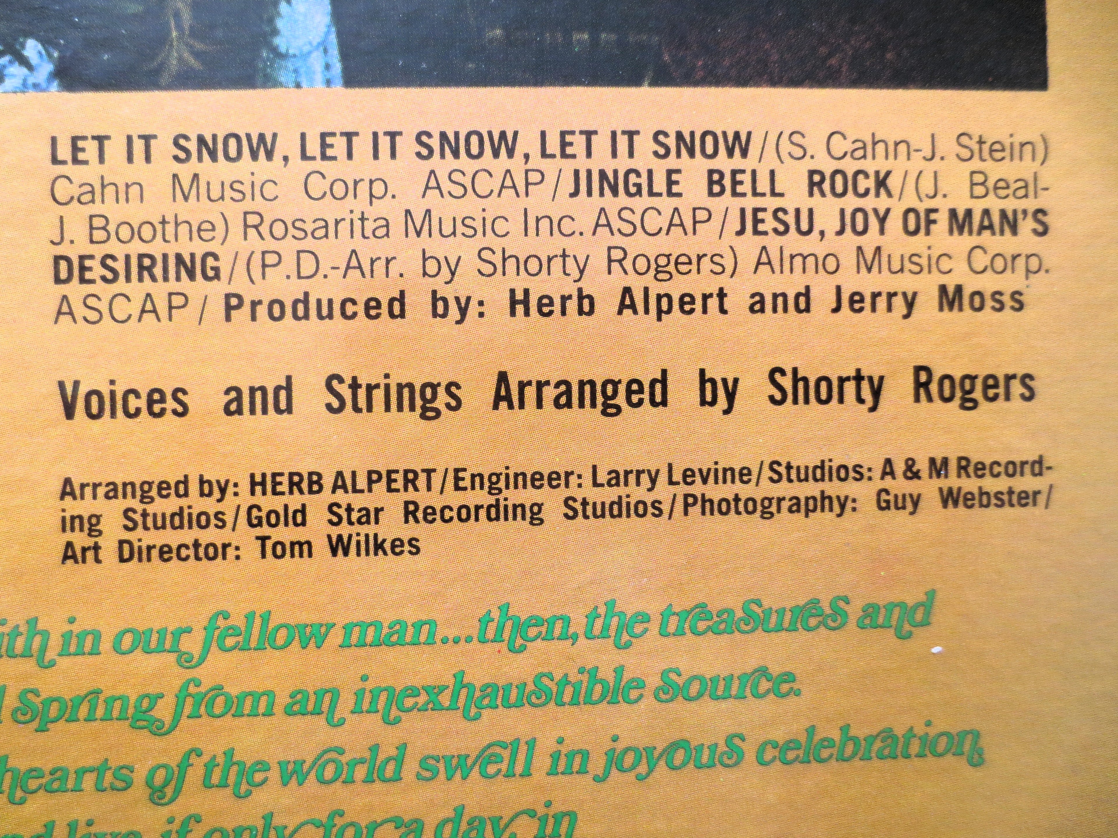Herb Alpert & the Tijuana Brass – Christmas Album (1968) Vinyl LP
