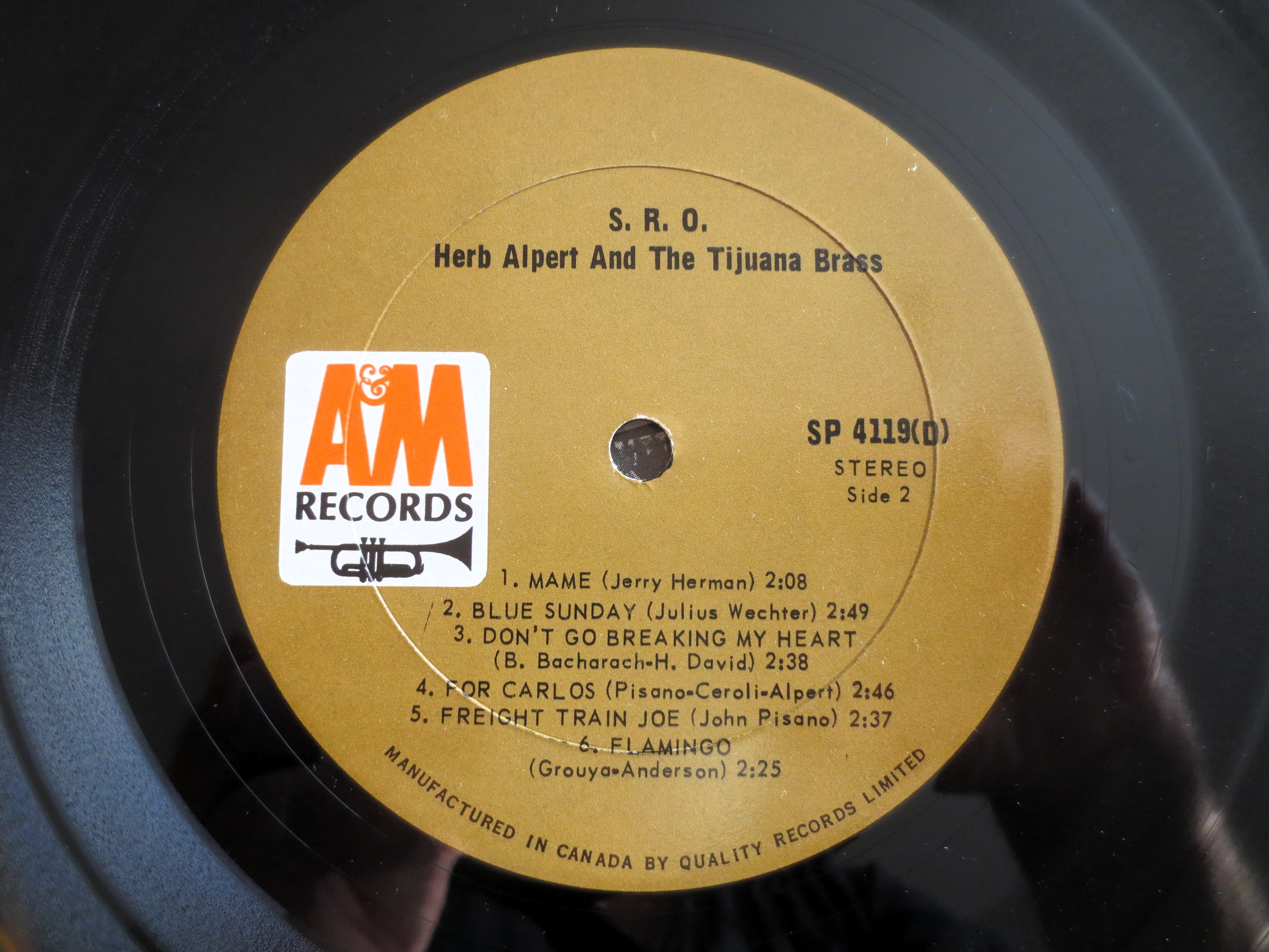 HERB ALPERT & Tijuana Brass, SRO, Vintage Album, 1967 Record, Vinyl Lp
