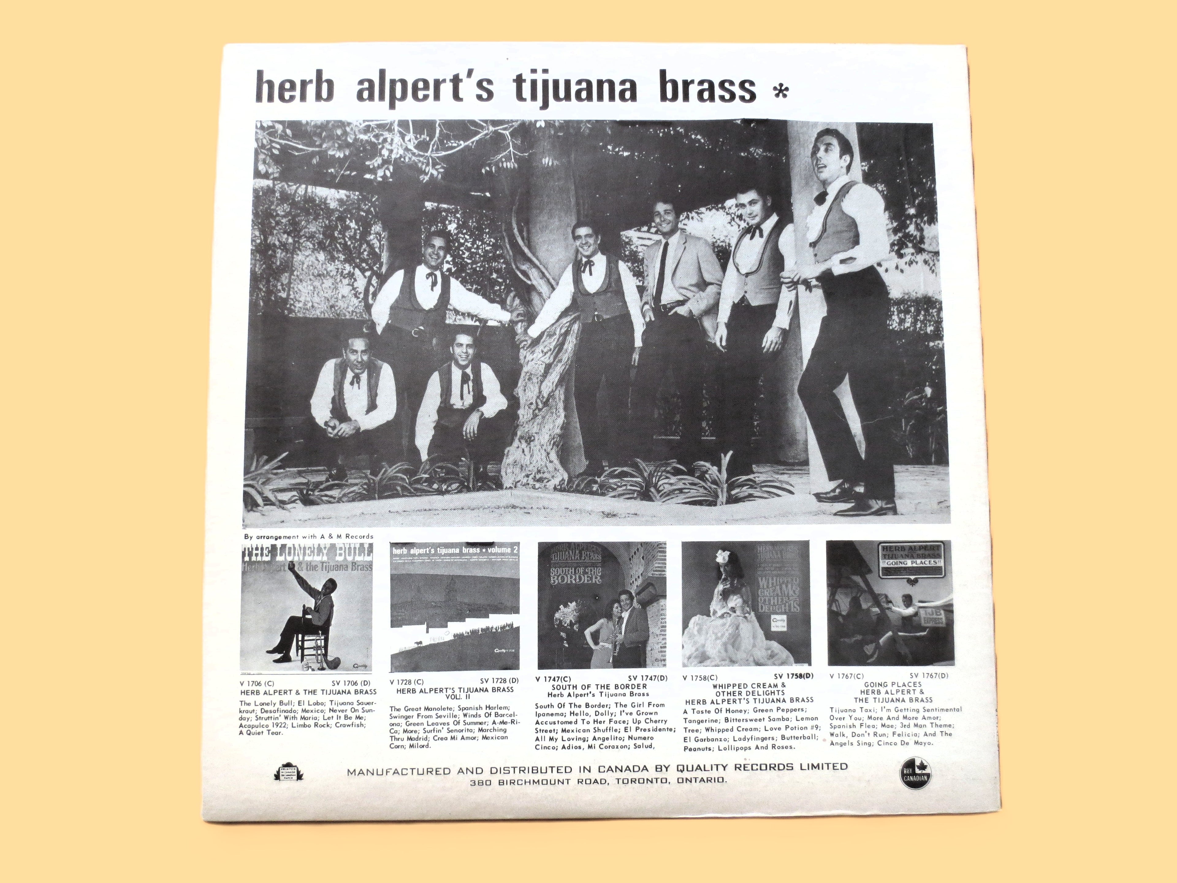 HERB ALPERT & Tijuana Brass, South Of The Border, Vintage Album, 1965 Record, Vinyl Lp
