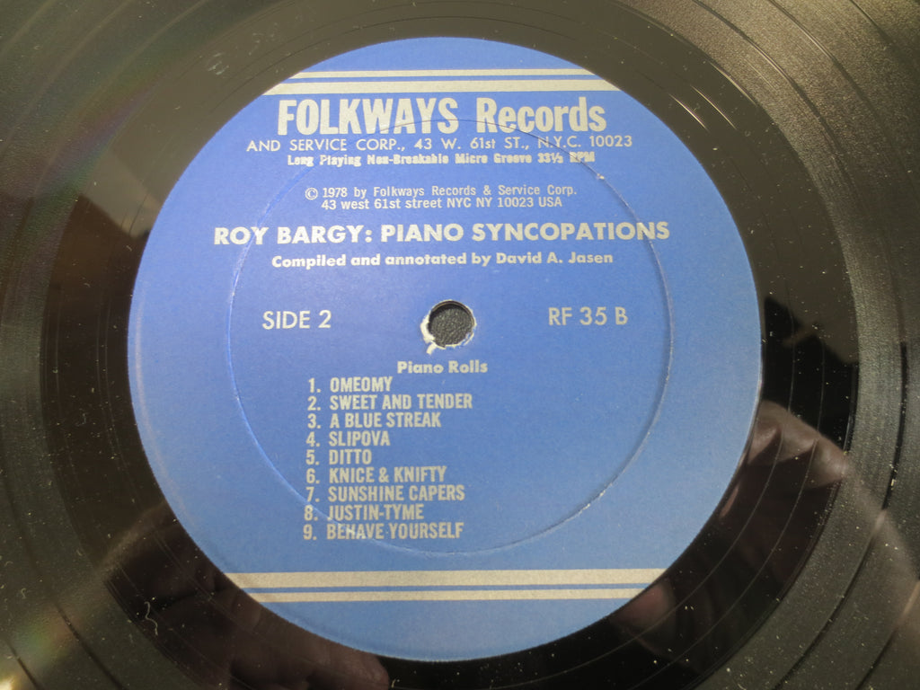 Roy Bargy – Piano Syncopations (1978) Vinyl LP
