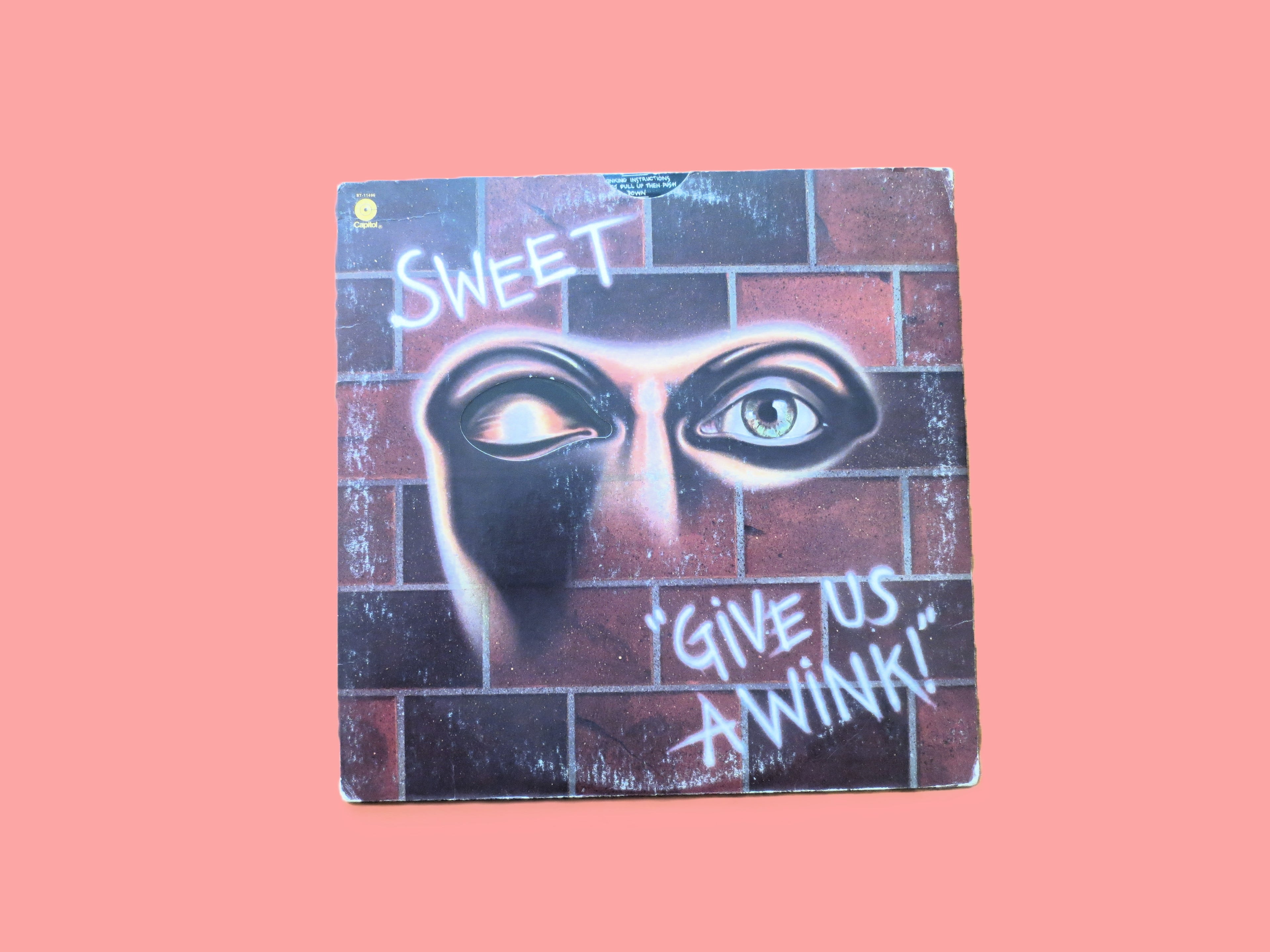 The SWEET, Give Us A Wink, Vintage  Album, 1976 Record, Vinyl Lp