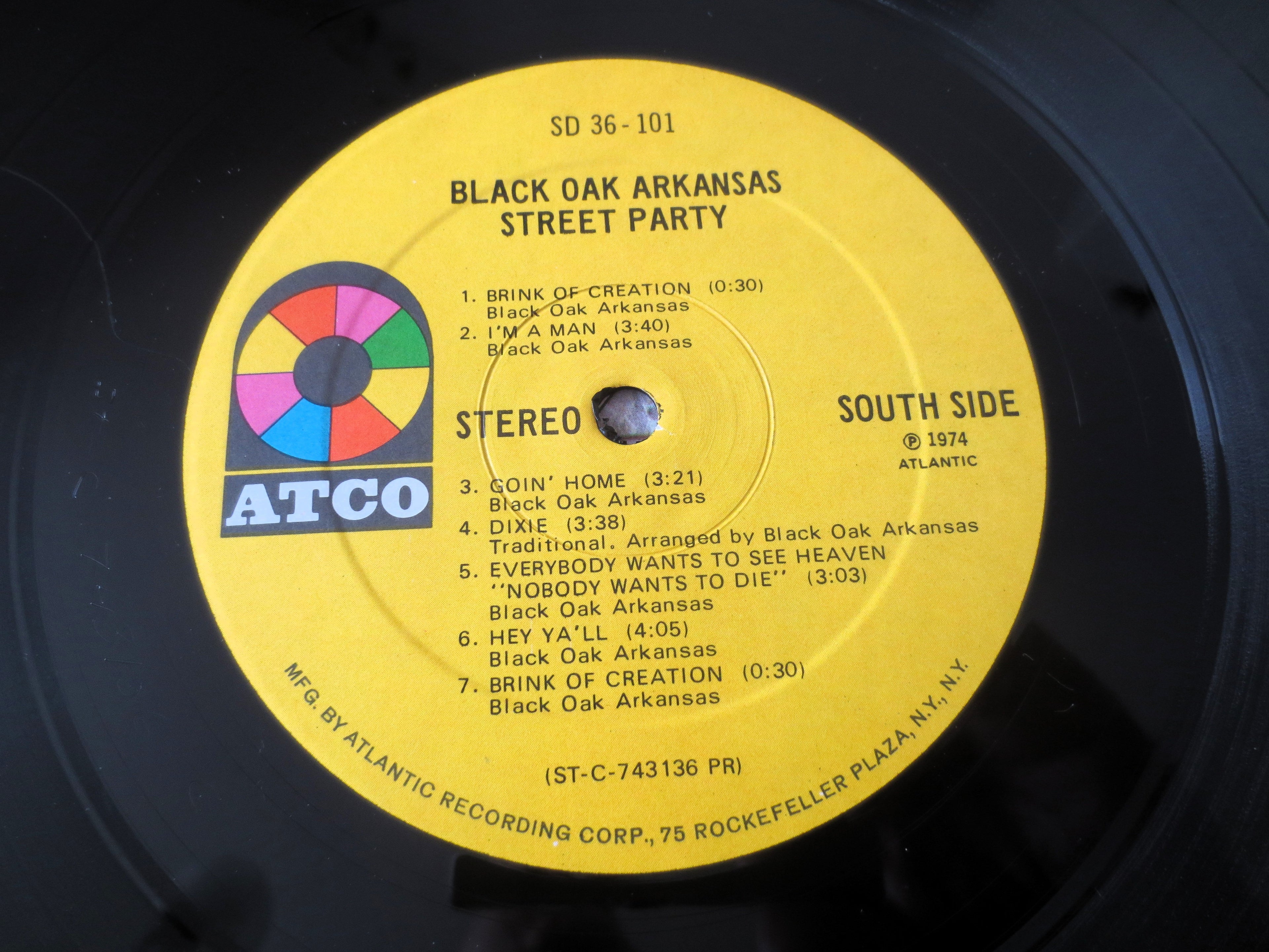 BLACK OAK ARKANSAS, Street Party, Vintage Album, 1974 Record, Vinyl Lp