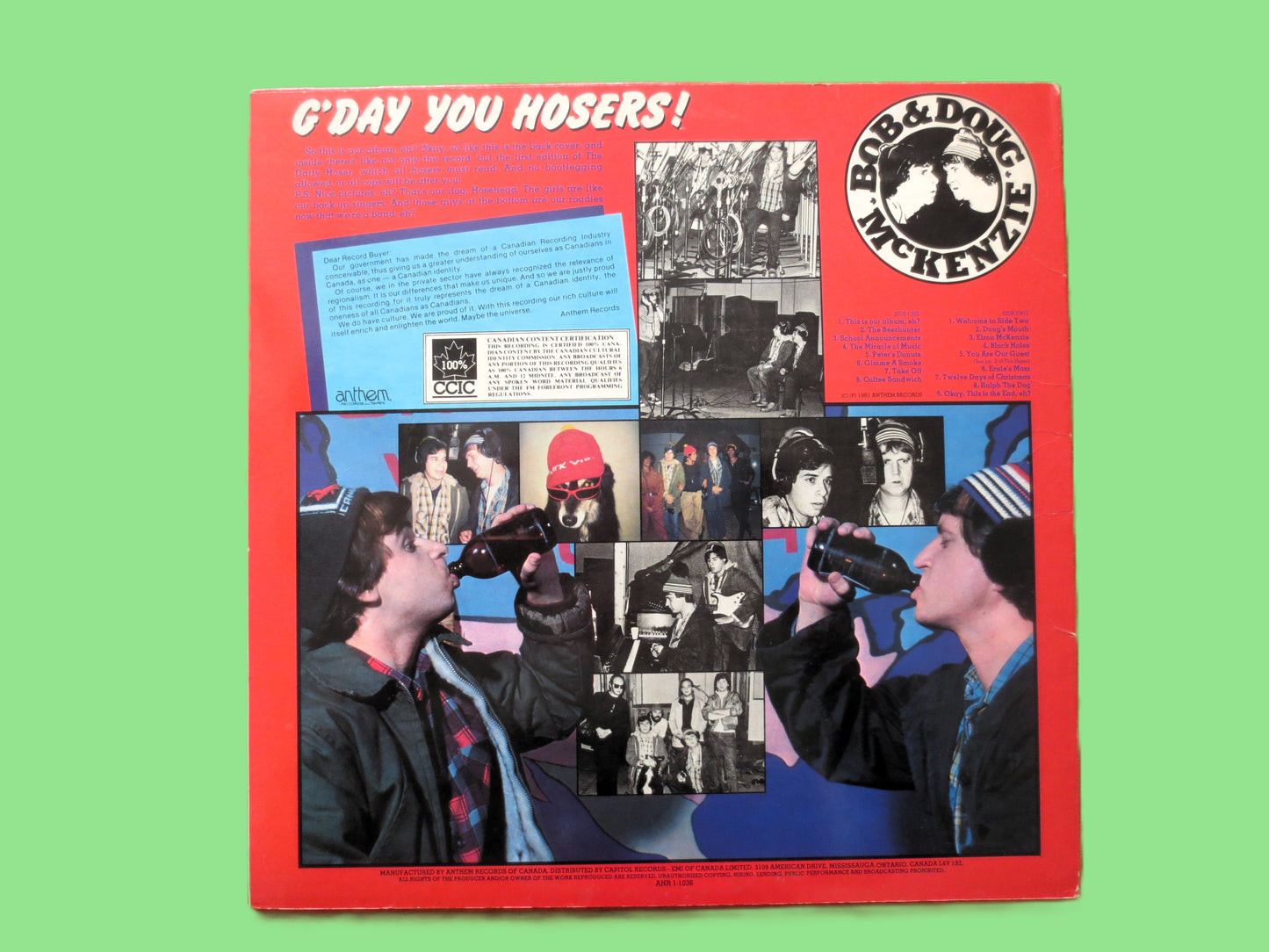 GREAT WHITE NORTH, Bob McKenzie, Doug McKenzie, Comedy Album, 1981 Record, Vinyl Lp