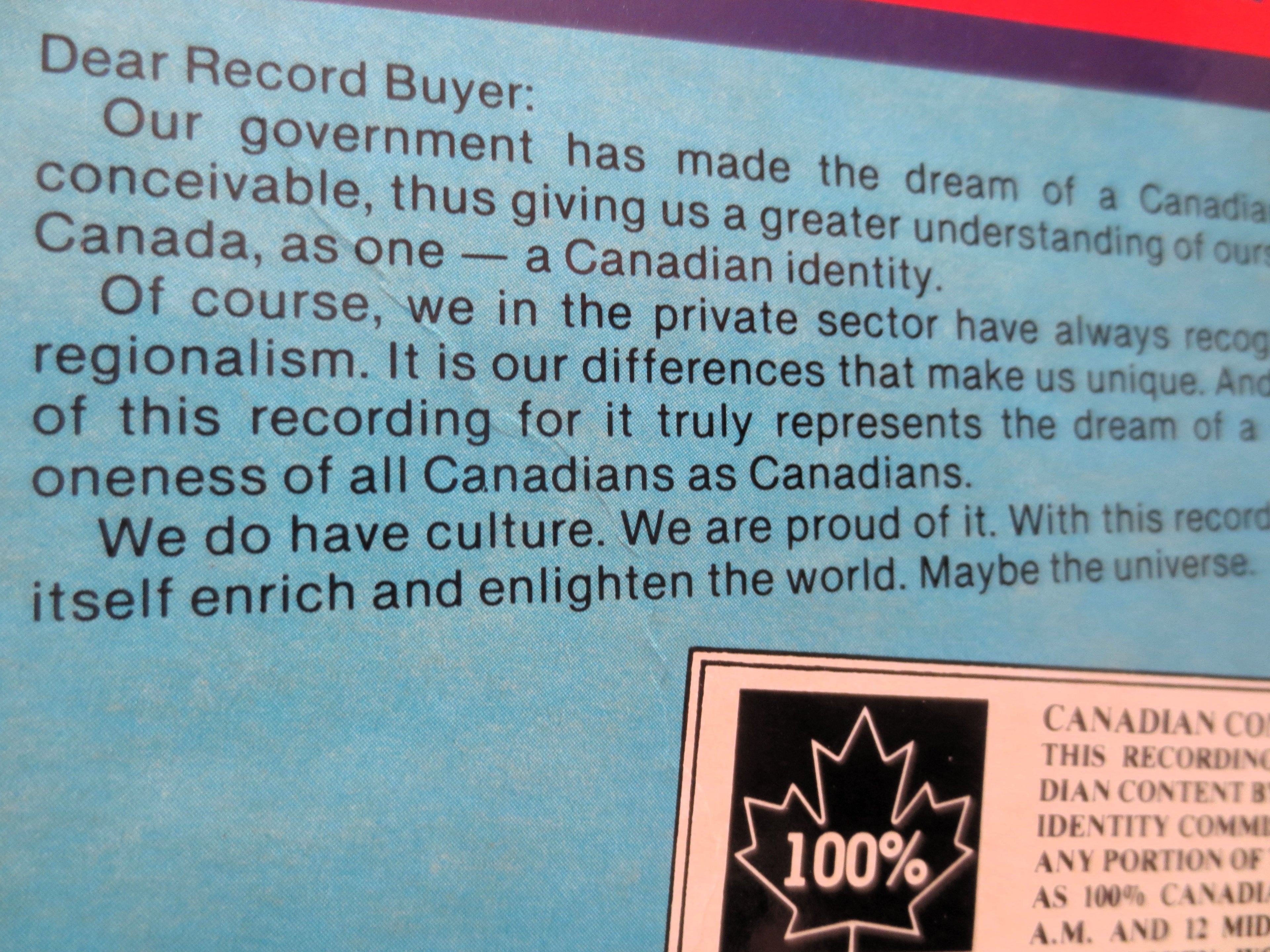 GREAT WHITE NORTH, Bob McKenzie, Doug McKenzie, Comedy Album, 1981 Record, Vinyl Lp