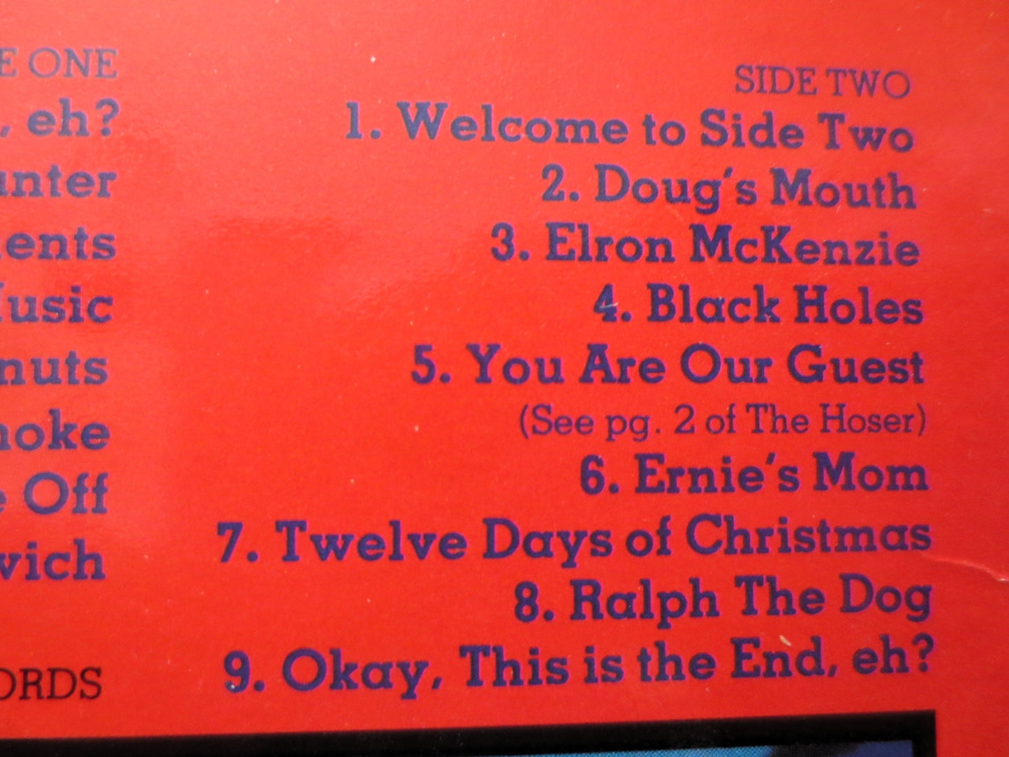 GREAT WHITE NORTH, Bob McKenzie, Doug McKenzie, Comedy Album, 1981 Record, Vinyl Lp