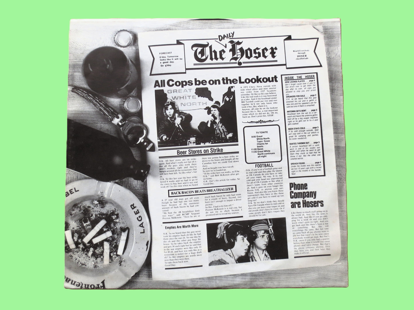 GREAT WHITE NORTH, Bob McKenzie, Doug McKenzie, Comedy Album, 1981 Record, Vinyl Lp