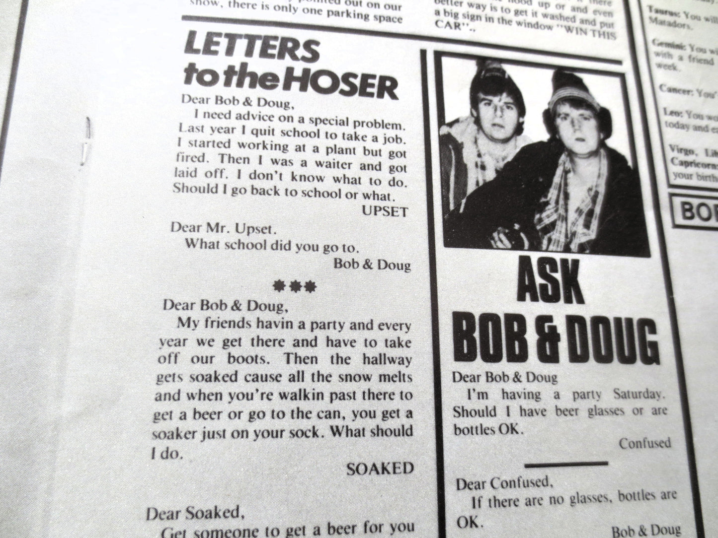 GREAT WHITE NORTH, Bob McKenzie, Doug McKenzie, Comedy Album, 1981 Record, Vinyl Lp