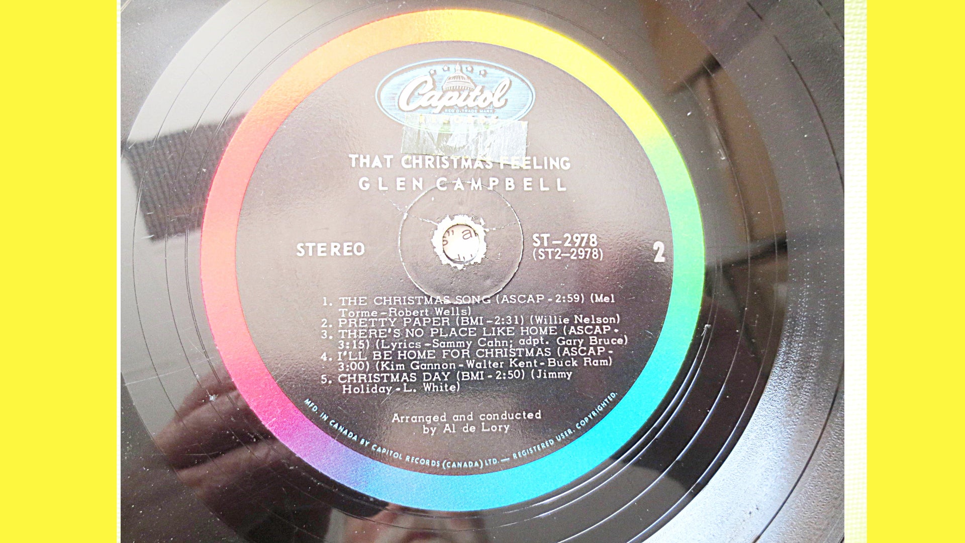 GLEN CAMPBELL, That CHRISTMAS Feeling, Christmas Records, Christmas Album, Christmas Lp, Christmas Music, Lps, 1968 Records