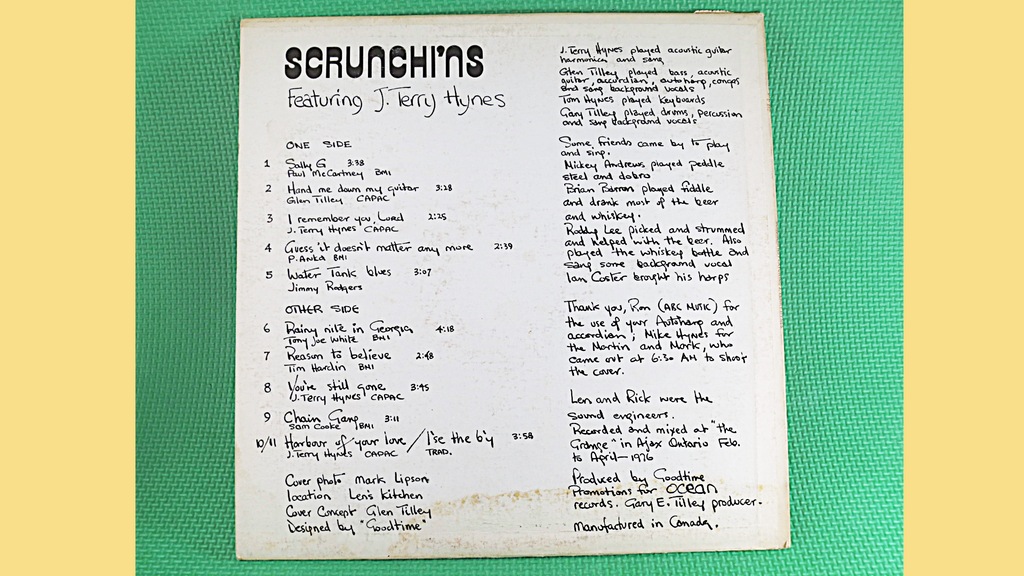 SCRUNCHI'NS, J TERRY HYNES, Country Records, Folk Albums, Folk Music, Scrunchi'ns Lp, Scrunchi'ns Albums, Scrunchi'ns Records, 1968 Records