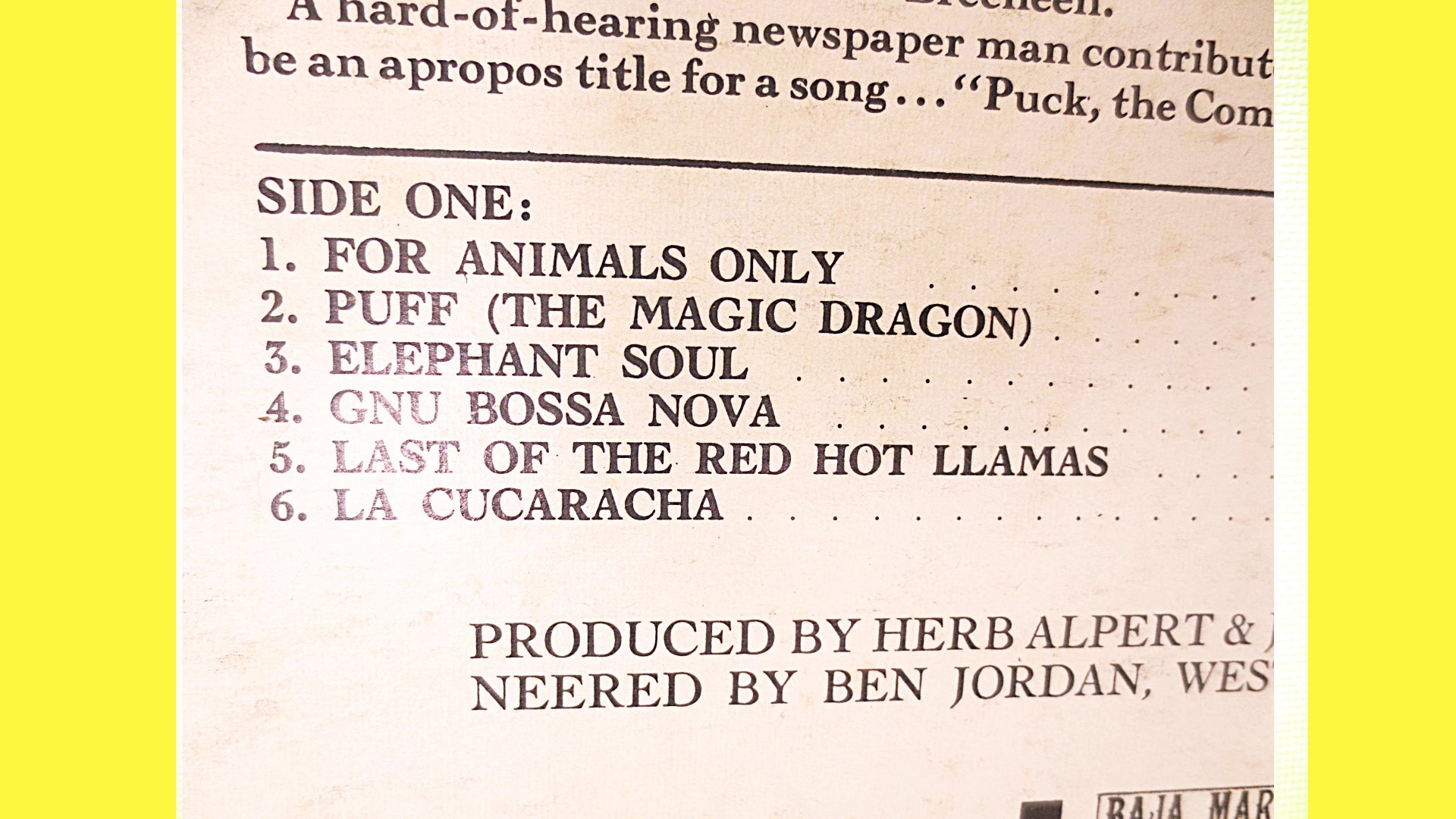 BAJA MARIMBA Band, For ANIMALS Only, Tango Record, Tango Album, Latin Music Record, Tango Lp, Vintage Vinyl, 1965 Records