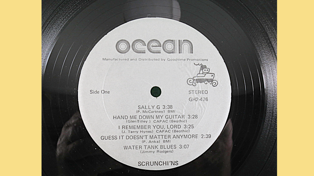 SCRUNCHI'NS, J TERRY HYNES, Country Records, Folk Albums, Folk Music, Scrunchi'ns Lp, Scrunchi'ns Albums, Scrunchi'ns Records, 1968 Records
