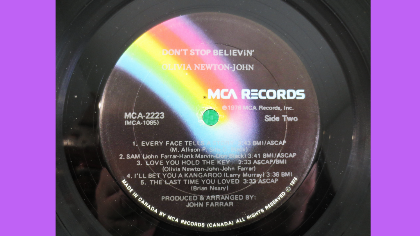 OLIVIA NEWTON-JOHN, Don't Stop Believin', Pop Records, Vintage Vinyl, Record Vinyl, Records, Vinyl Records, Vintage Records, 1976 Records