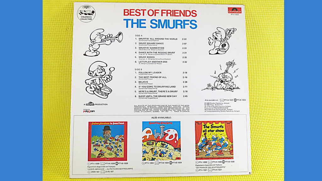 The Smurfs – Best of Friends (1982) Vinyl LP