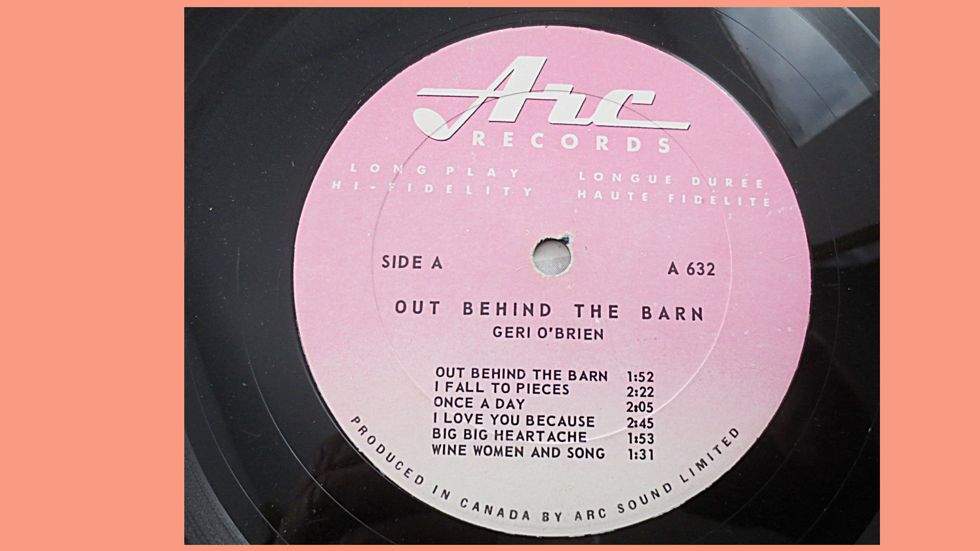 Geri O'Brien – Out Behind the Barn (1959) Vinyl LP