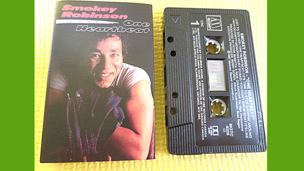 SMOKEY ROBINSON, One Heartbeat, 1987 Cassette Tape, Vintage Cassette