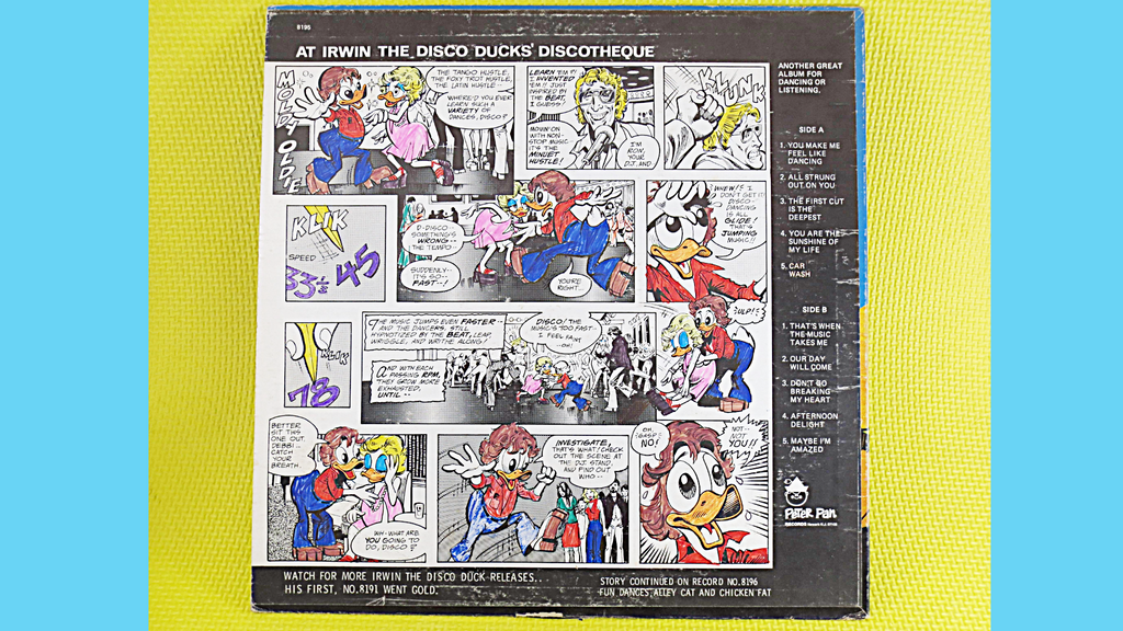 IRWIN the DISCO DUCK, Big Hits Dance Party, 1980 Record, Novelty Songs