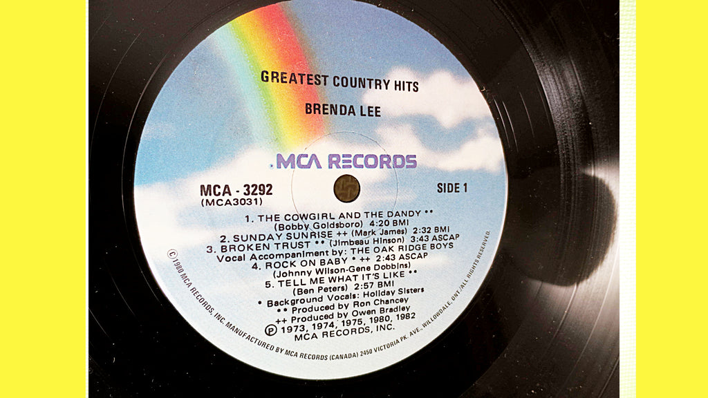 Brenda Lee – Greatest Country Hits (1982) Vinyl LP