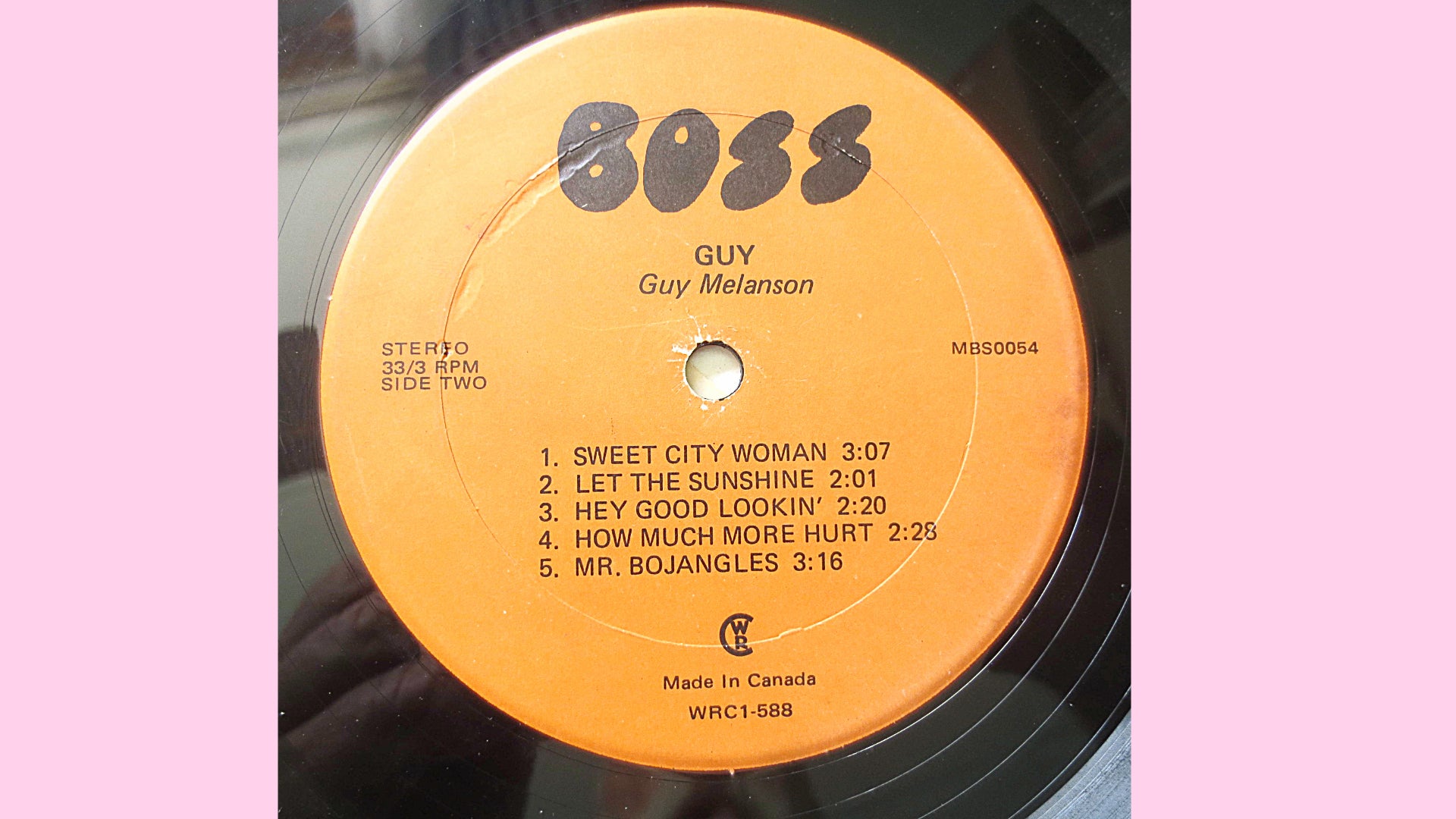 GUY MELANSON,  "Guy", Vintage Banjo Album, 1975 Record, Vinyl Lp