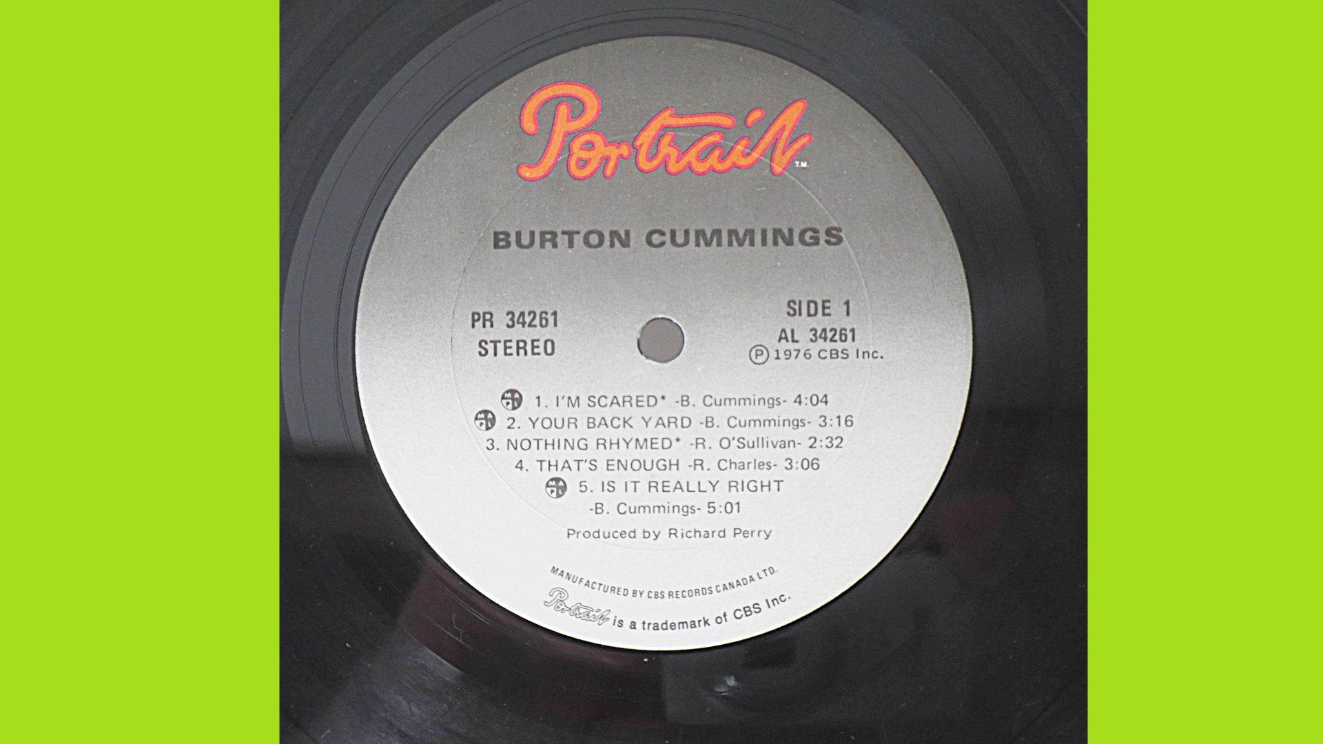 Burton Cummings – Burton Cummings (1976) Vinyl LP