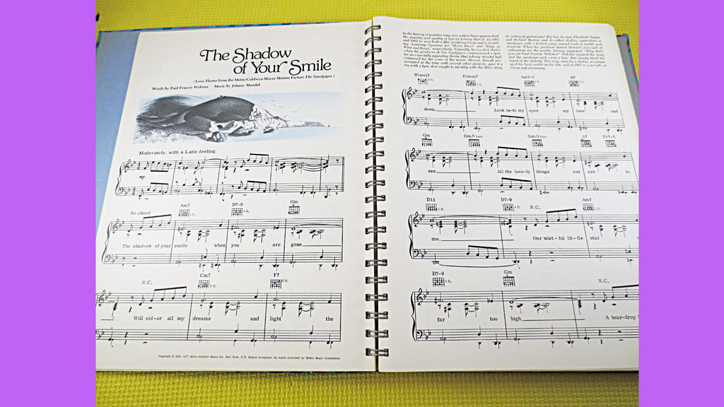 Reader's Digest SONGBOOK, SHEET MUSIC, Festival of Popular Songs, 1977 Music Book