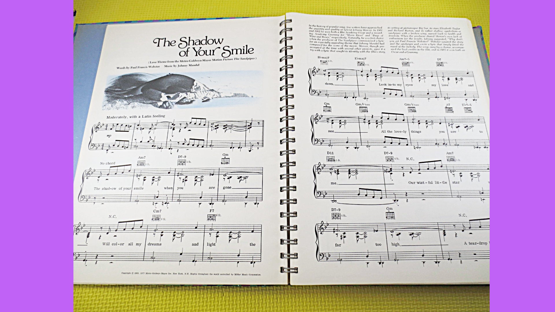 Reader's Digest SONGBOOK, SHEET MUSIC, Festival of Popular Songs, 1977 Music Book